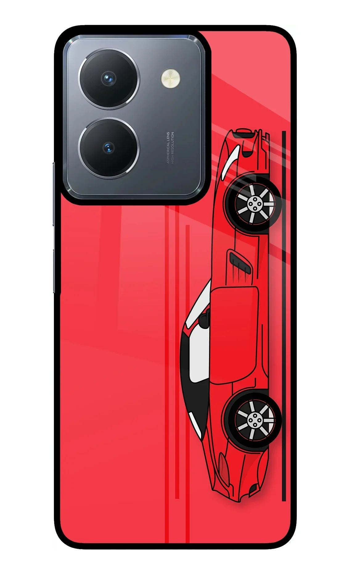 Red Velocity Vivo Y36 Glass Case