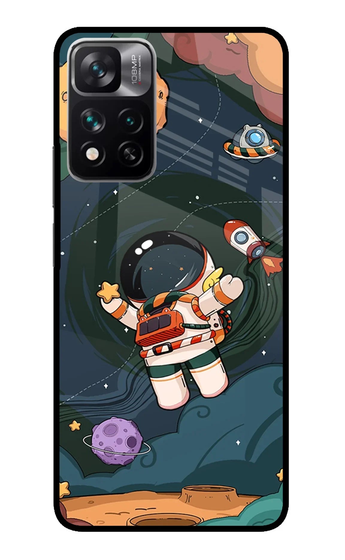 Cartoon Astronaut Redmi Note 13 Pro 5G Back Cover