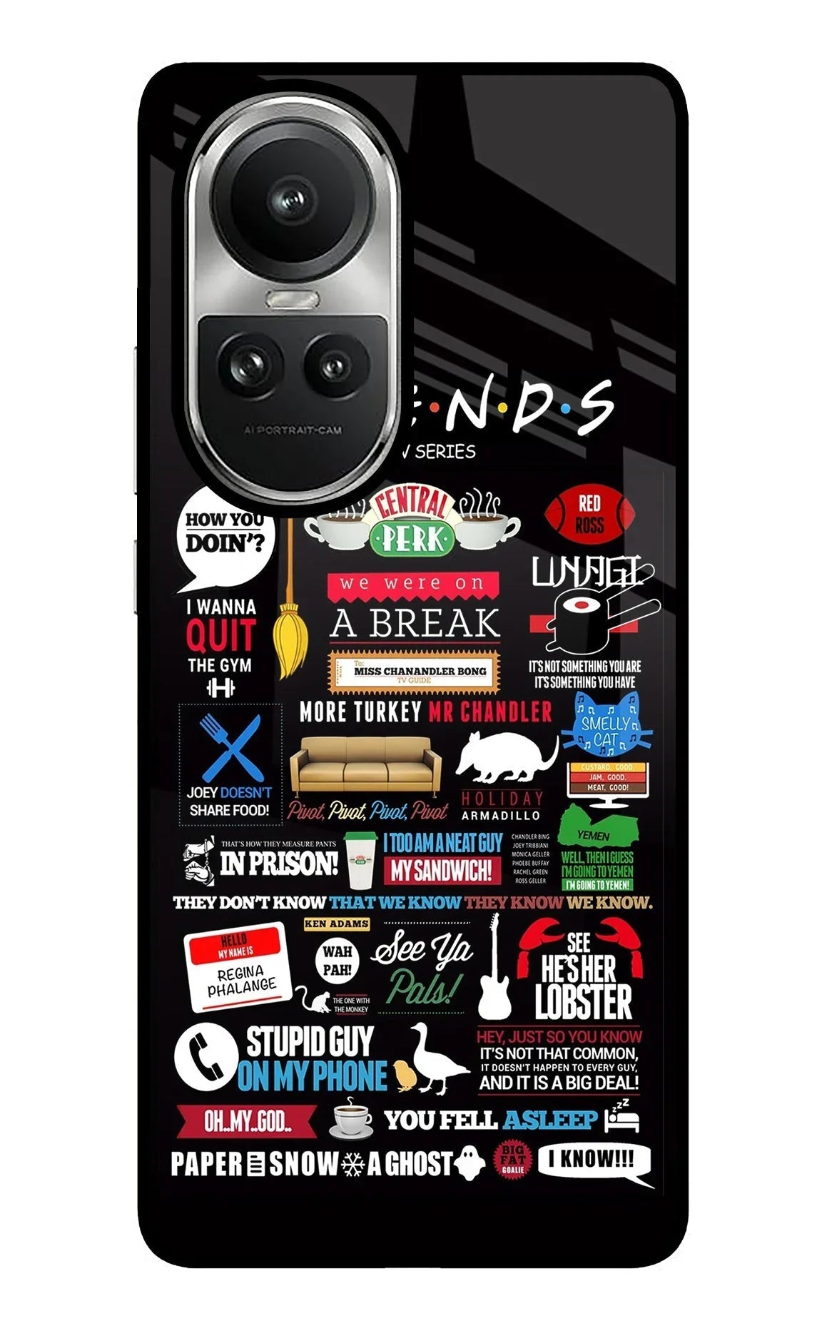 FRIENDS Oppo Reno10 5G/10 Pro 5G Glass Case