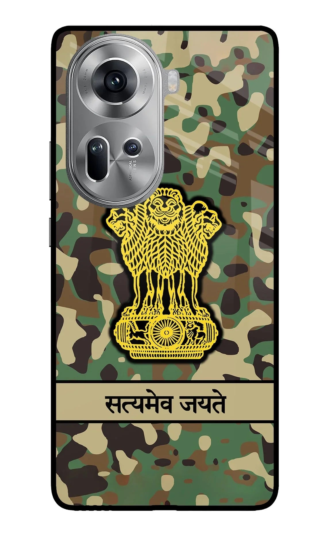Satyamev Jayate Army Oppo Reno11 Glass Case