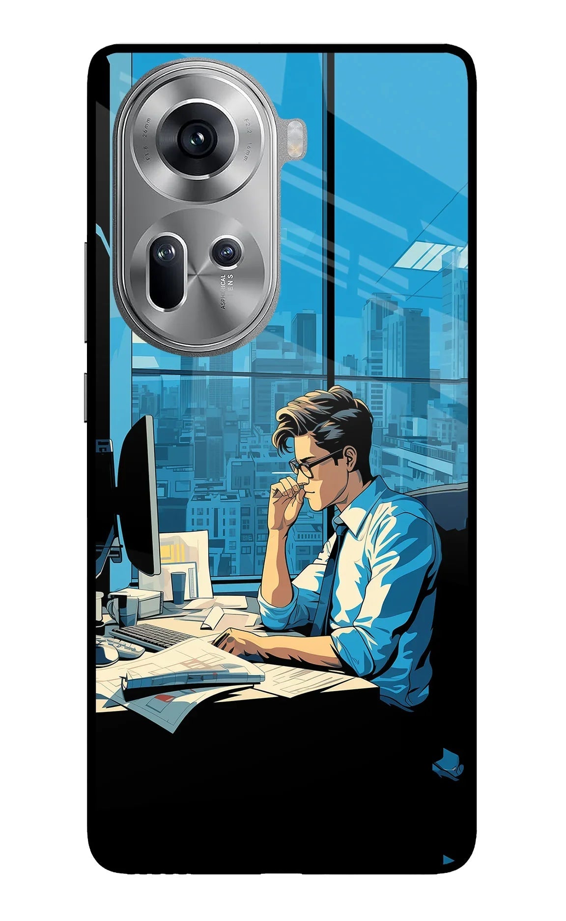 Focused Hustler (AI Generated) Oppo Reno11 Back Cover
