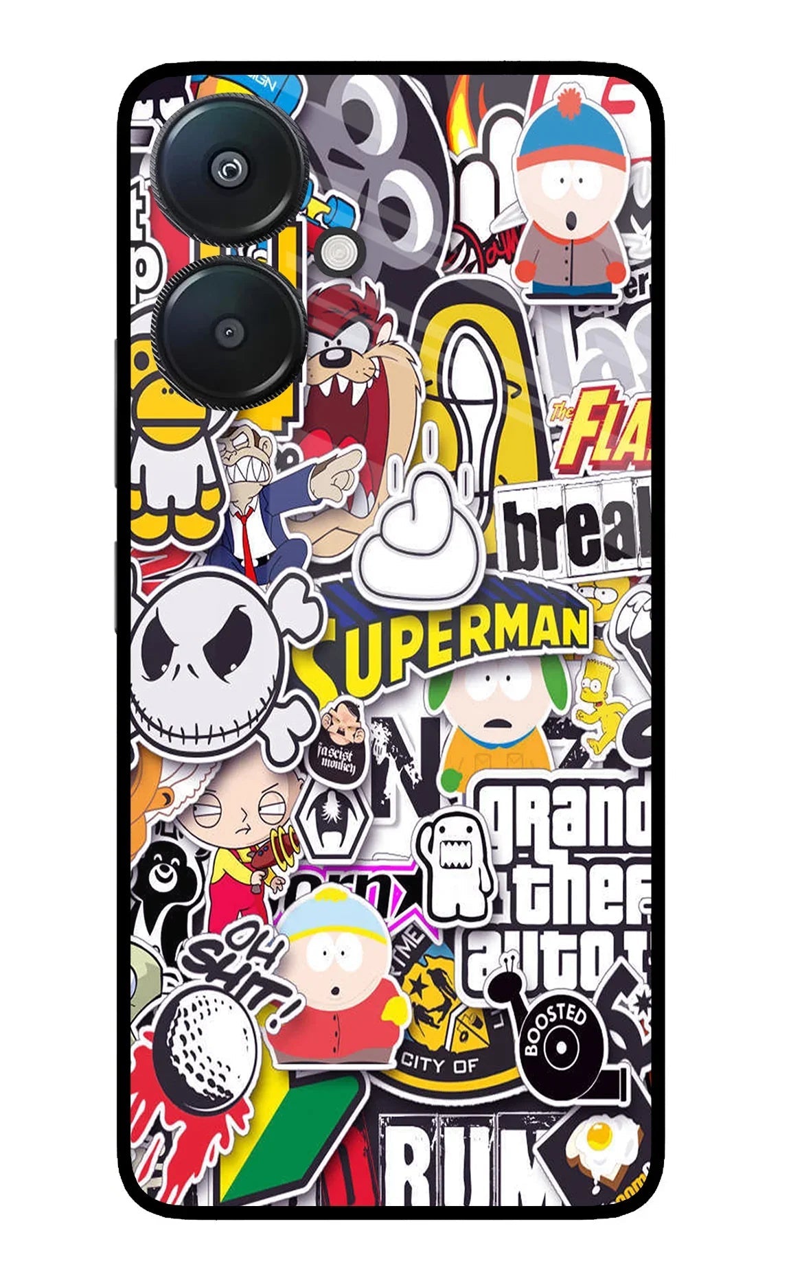 Sticker Bomb Redmi 13C 5G Back Cover