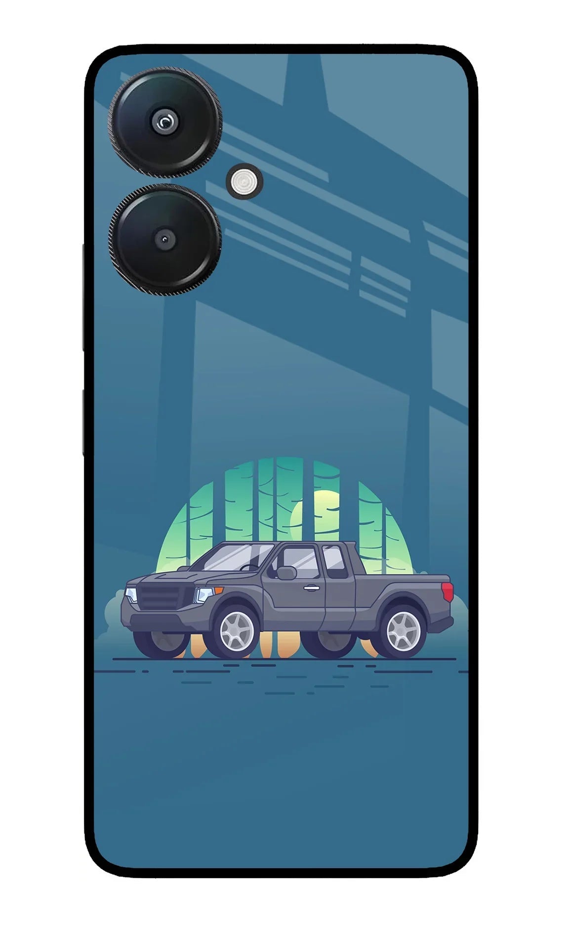 Retro Garage Vibe Redmi 13C 5G Glass Case