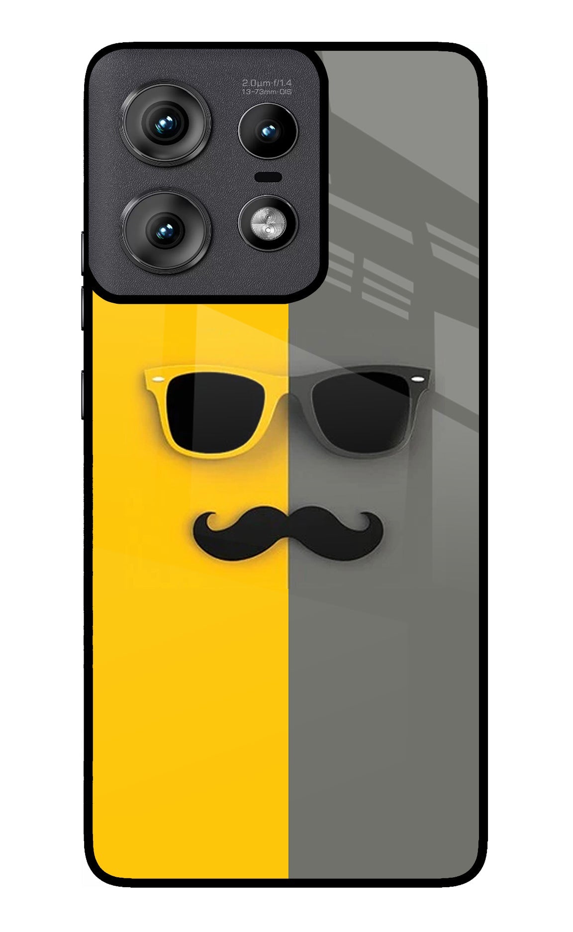 Sunglasses with Mustache Moto Edge 50 Pro 5G Back Cover