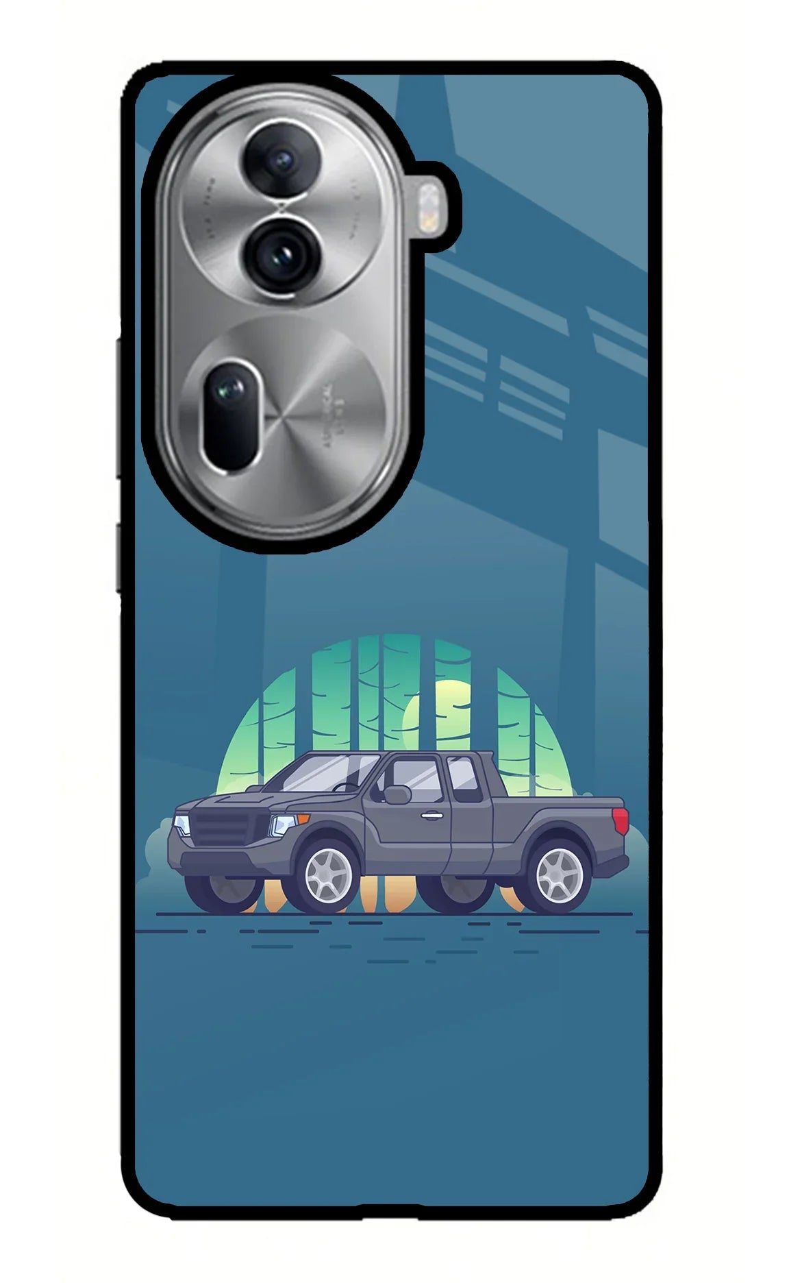 Retro Garage Vibe Oppo Reno11 Pro 5G Glass Case