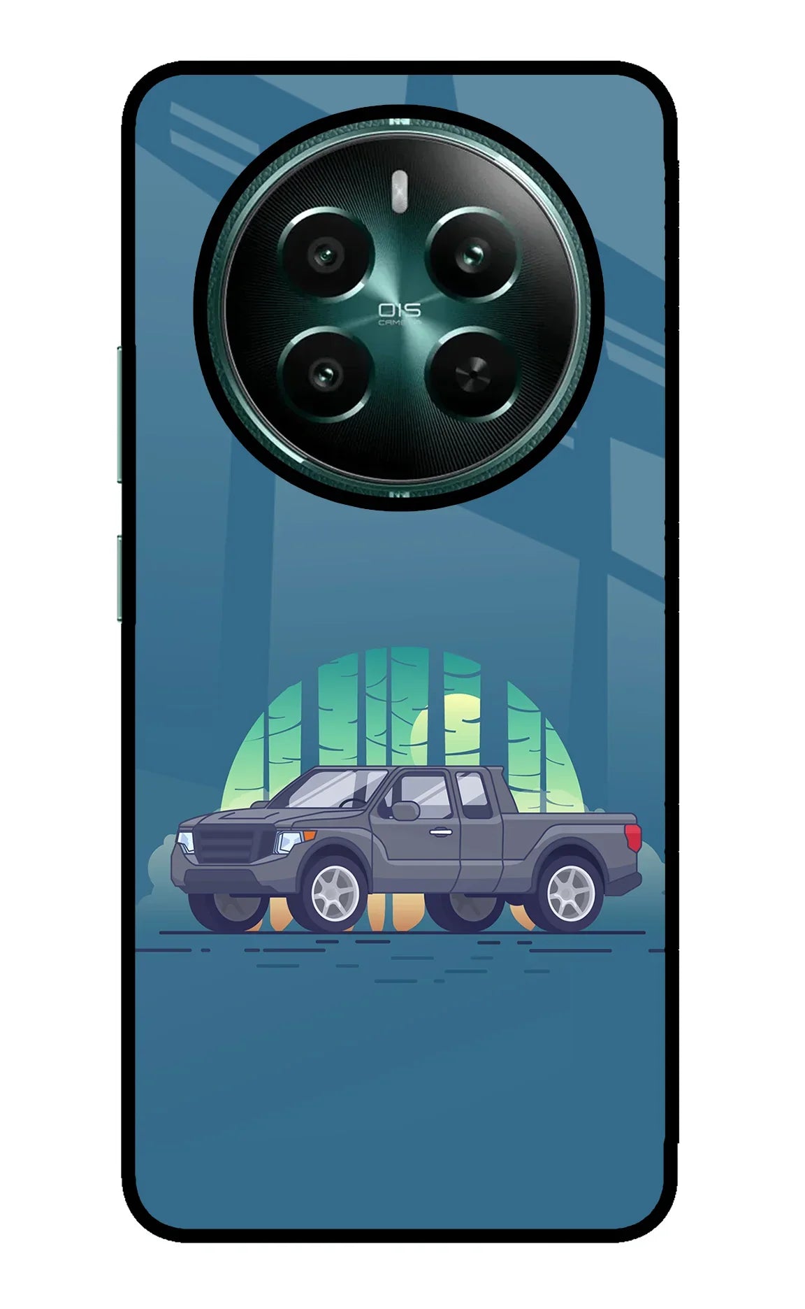 Retro Garage Vibe Realme P1 5G Glass Case