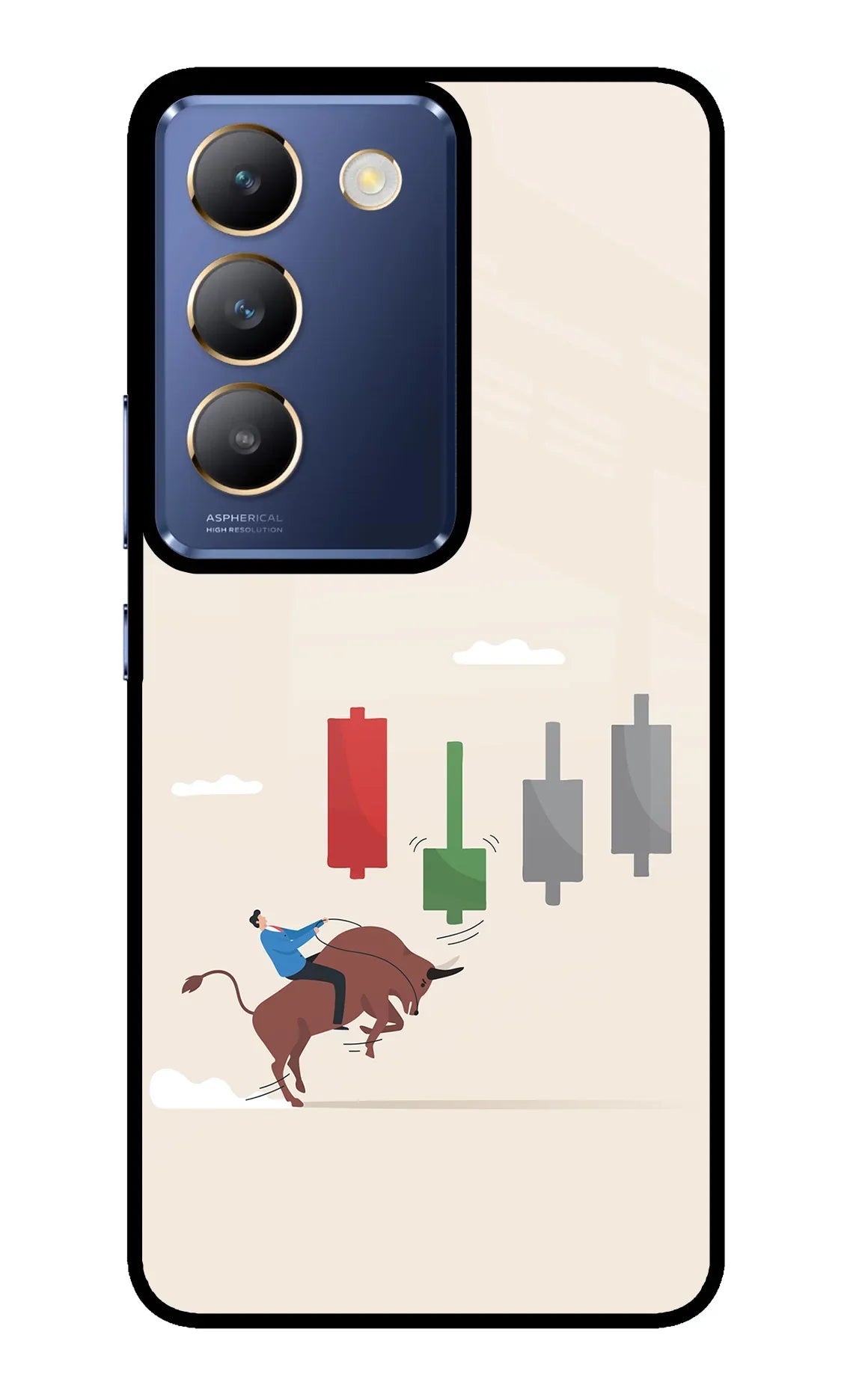 Bull Trading Momentum Vivo Y200E 5G/T3 5G Glass Case