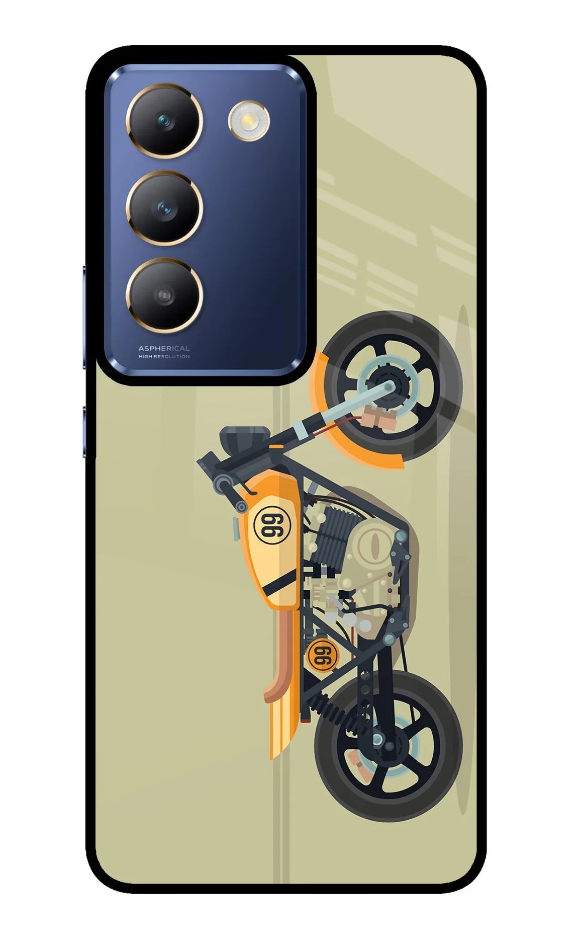 Vertical Speedster Vivo Y200E 5G/T3 5G Glass Case