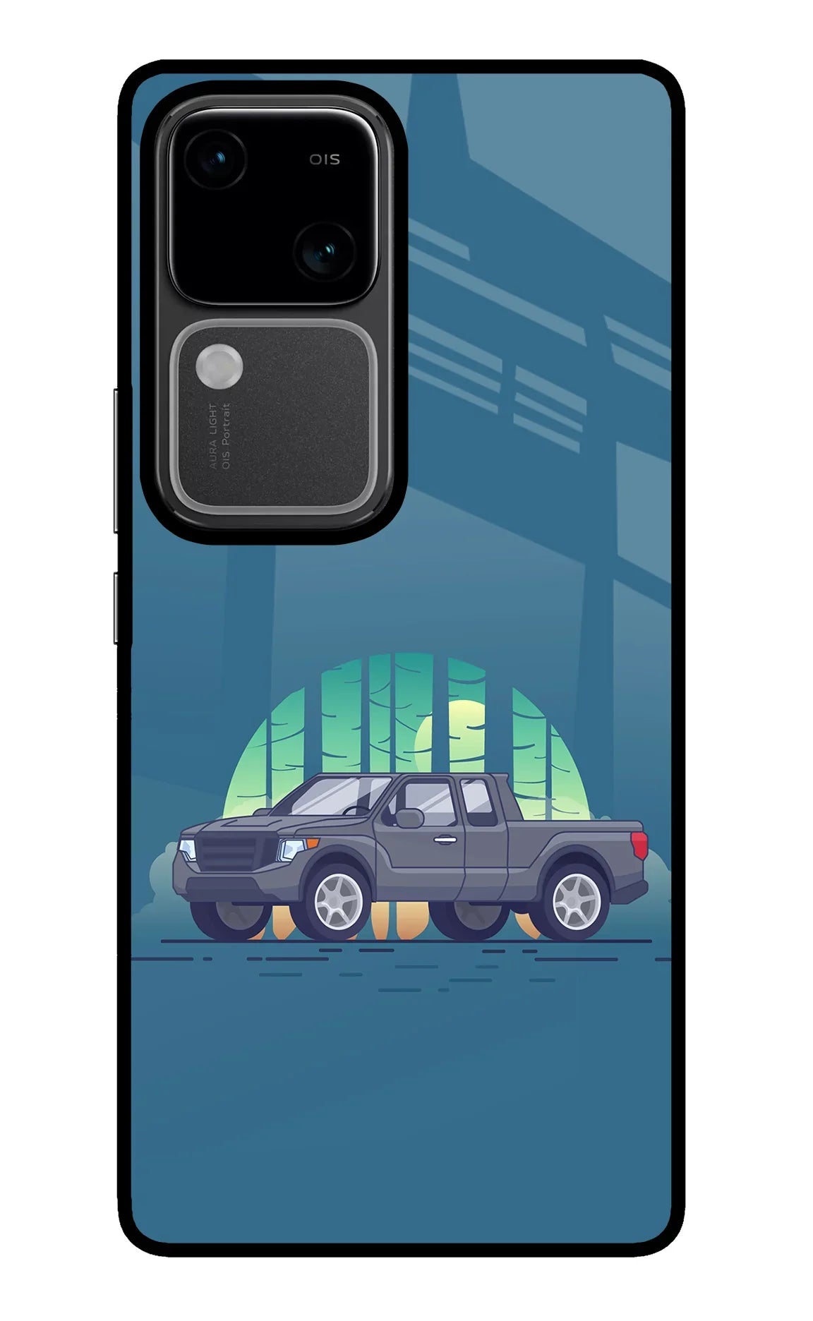 Retro Garage Vibe Vivo V30 5G Glass Case