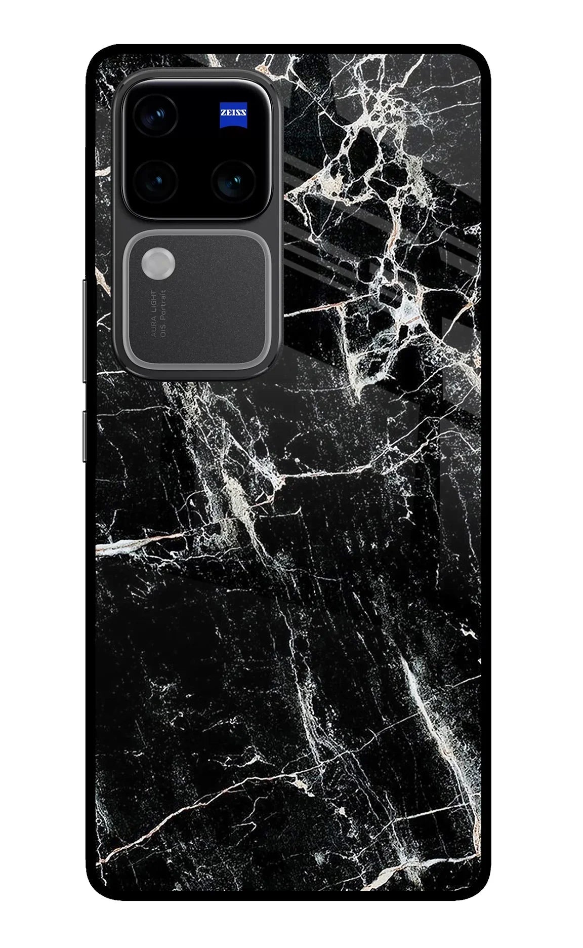 Black Marble Texture Vivo V30 Pro 5G Back Cover