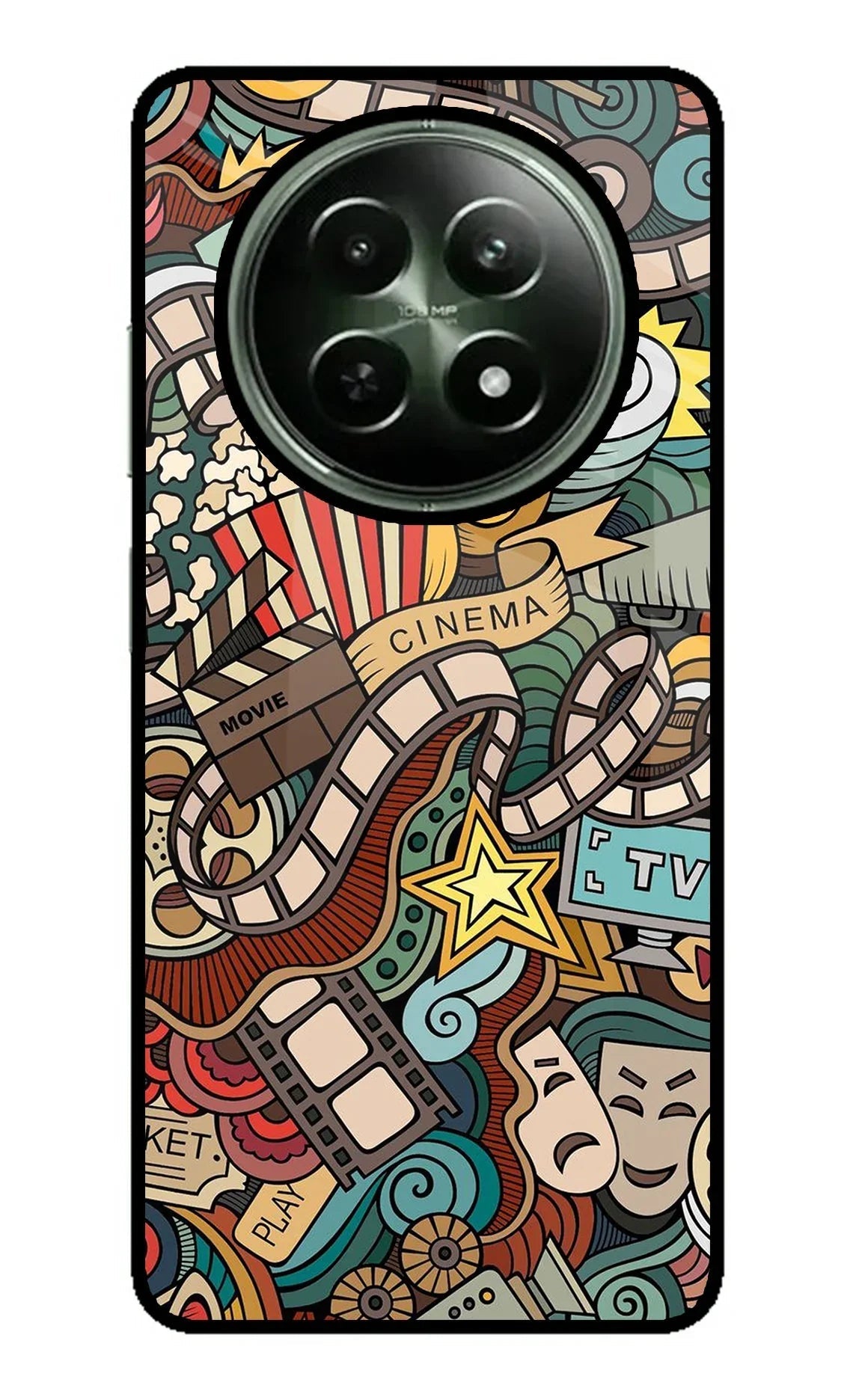 Cinema Abstract Realme 12 5G Glass Case