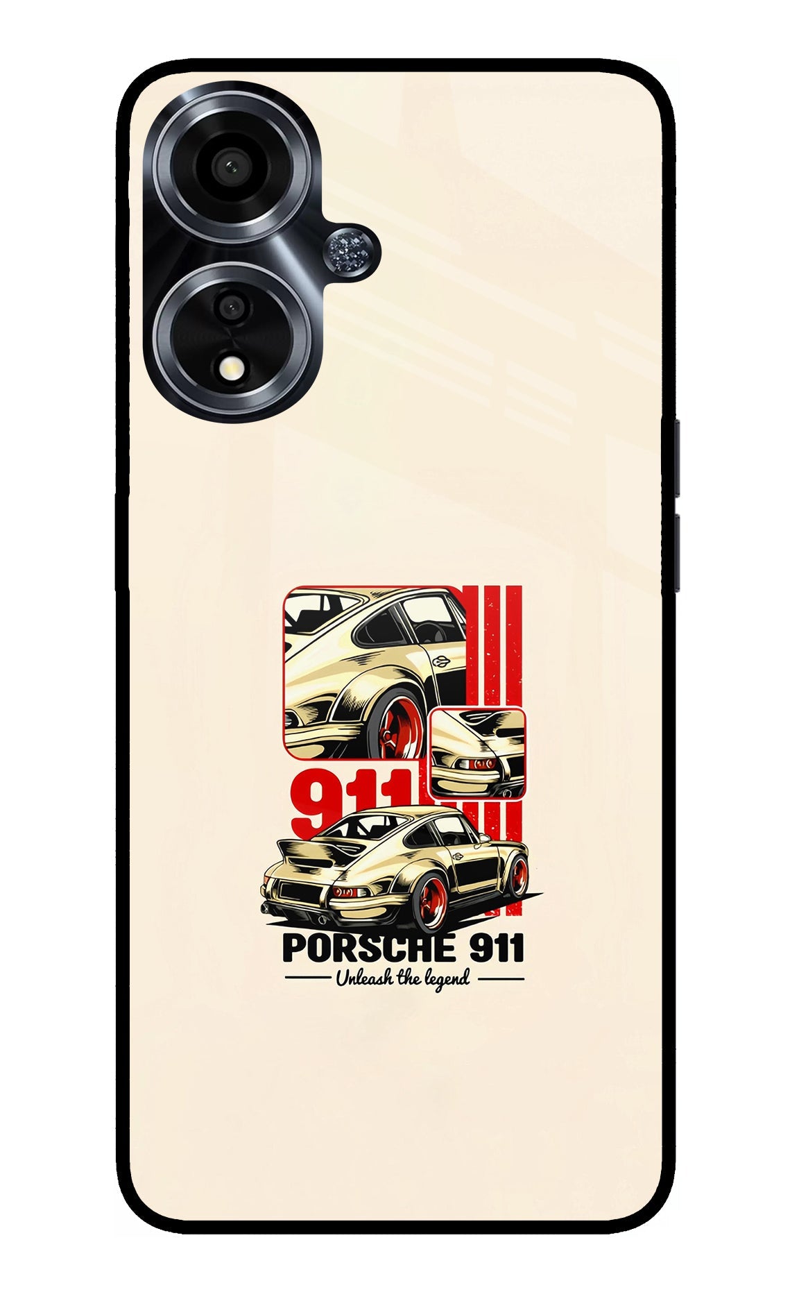 Classic Porsche 911 Oppo A59 5G Glass Case