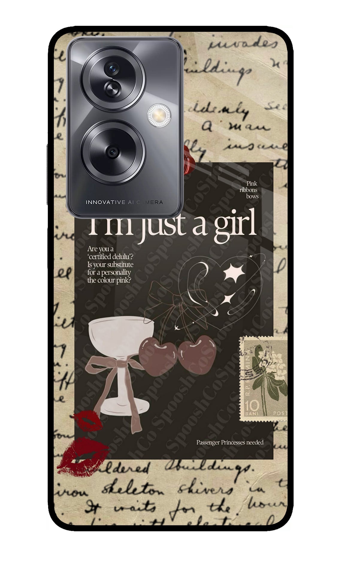 I am just a girl Oppo A79 5G Glass Case