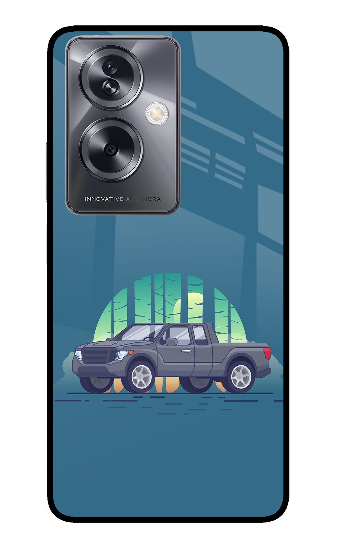 Retro Garage Vibe Oppo A79 5G Glass Case