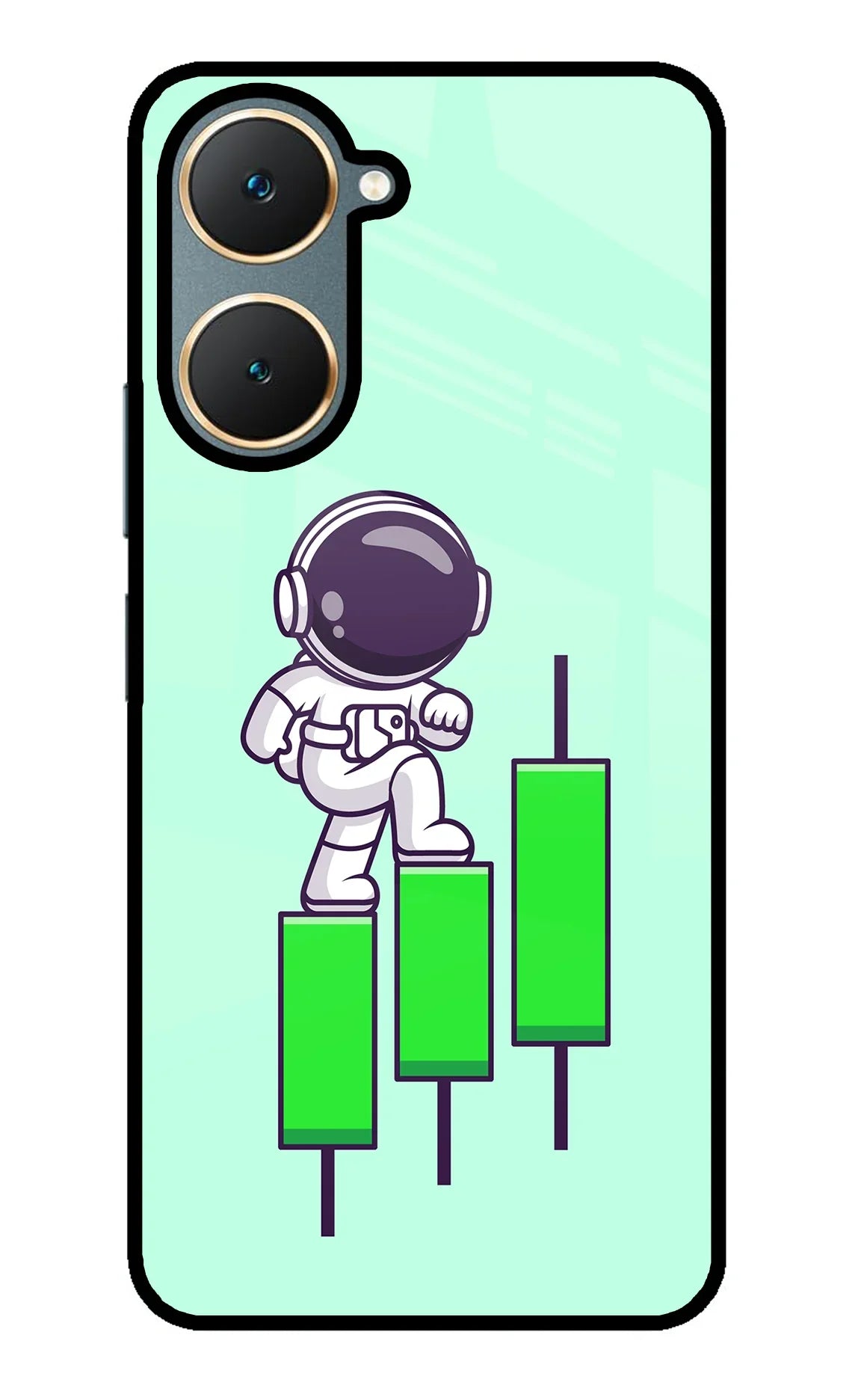 Astronaut Trader Vivo Y18/Y18e Glass Case