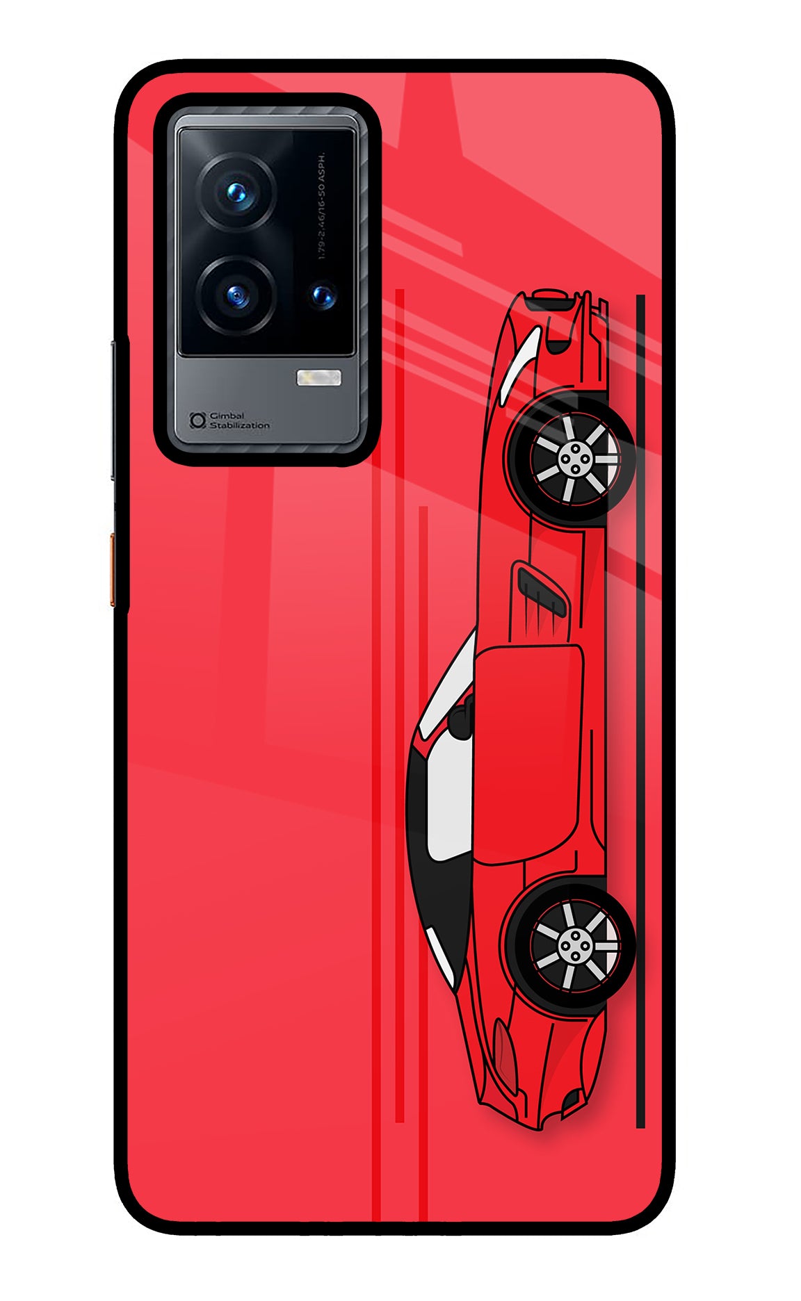 Red Velocity iQOO 9 5G Back Cover