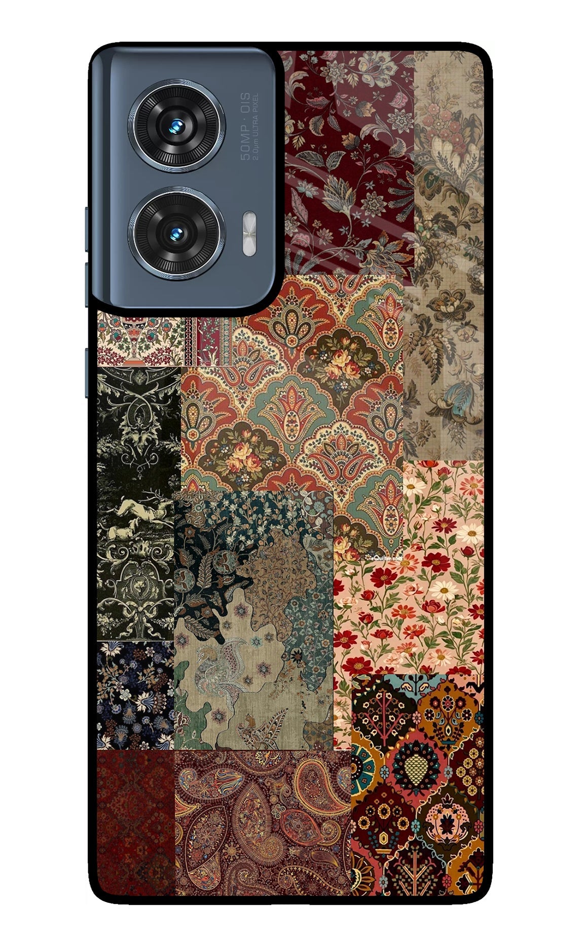 Desi Print Moto Edge 50 Fusion Glass Case