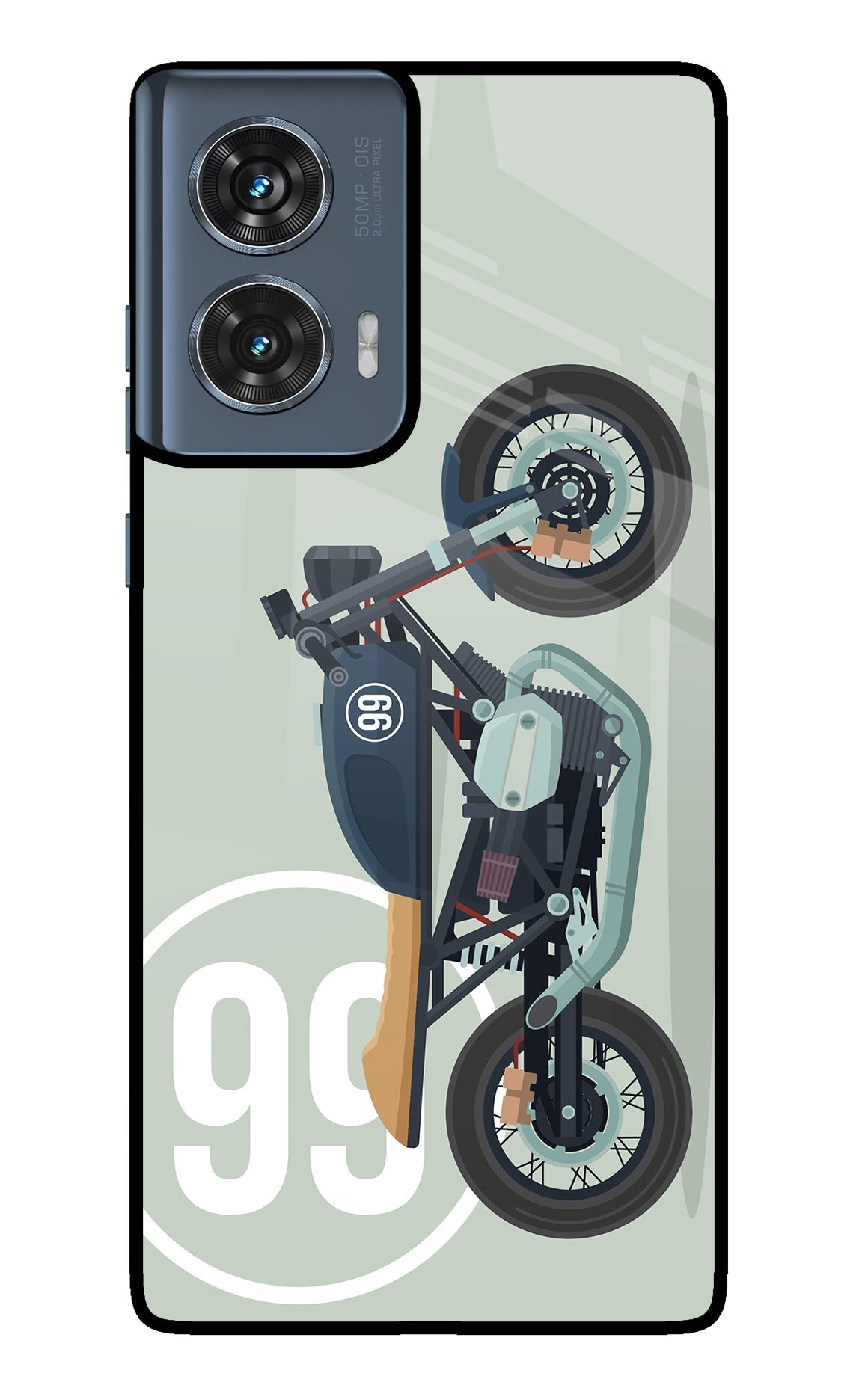 Classic Cafe Racer 99 Moto Edge 50 Fusion Glass Case