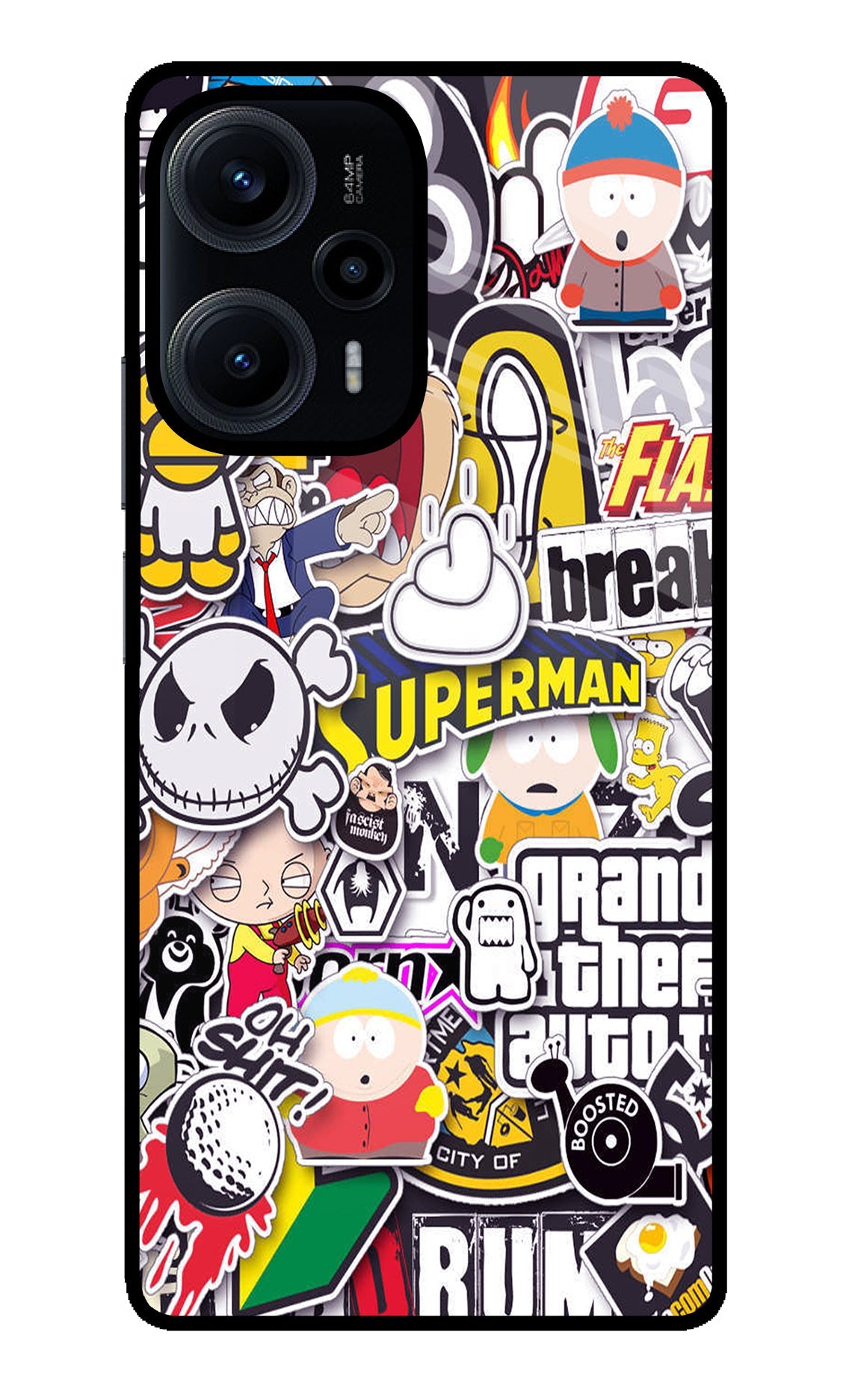 Sticker Bomb Poco F5 5G Back Cover