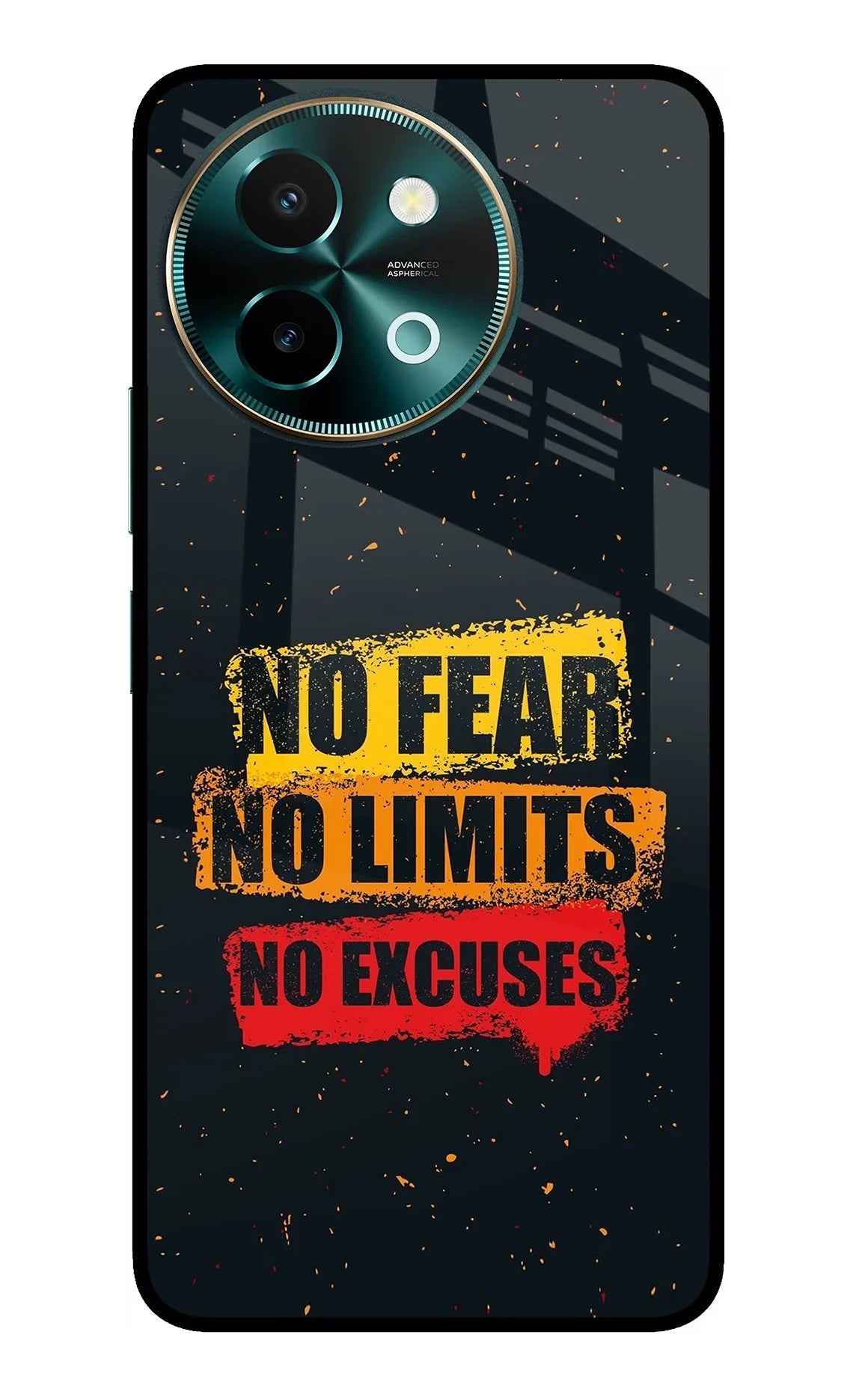 No Fear No Limits No Excuse Vivo Y58 5G Glass Case