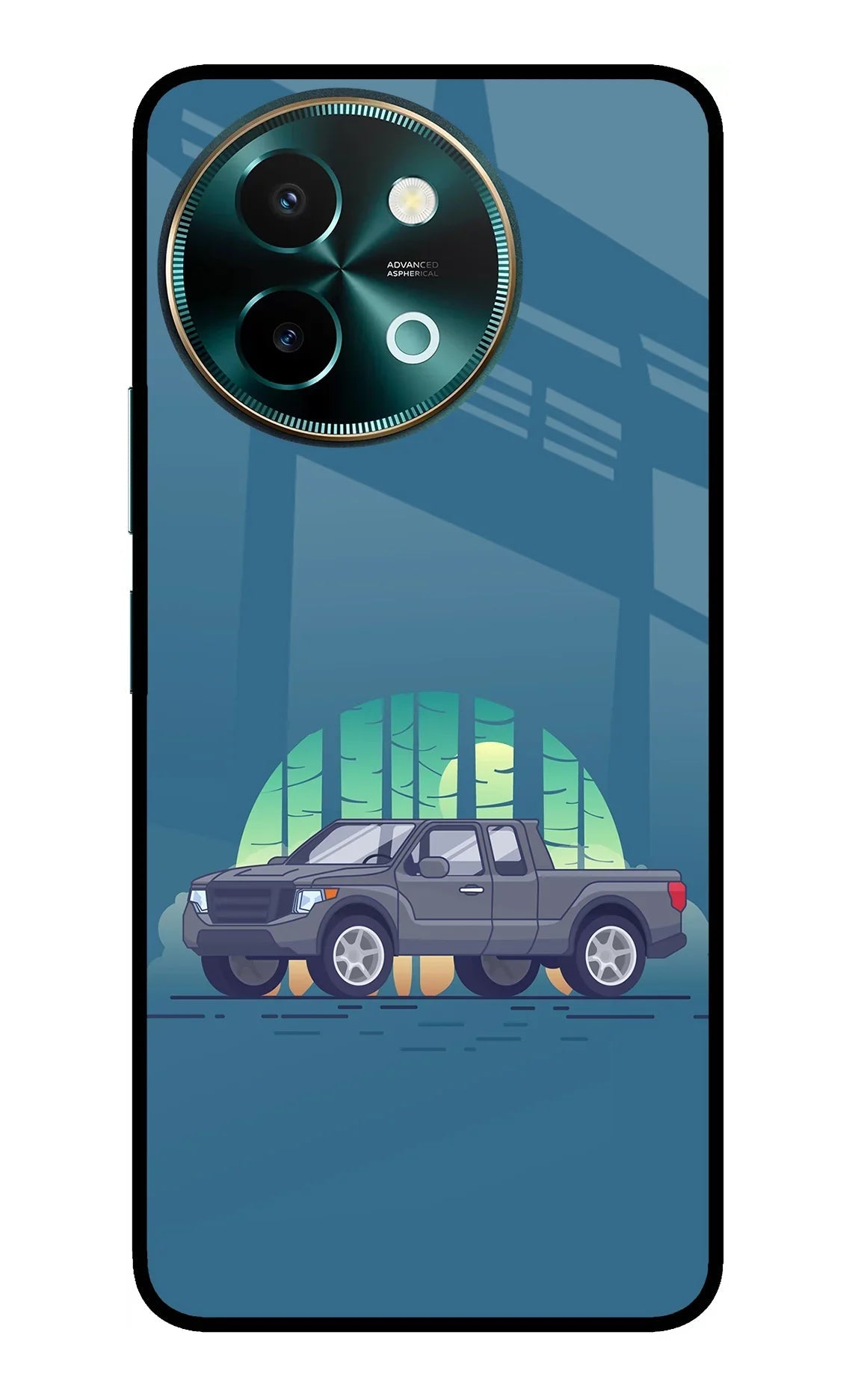 Retro Garage Vibe Vivo Y58 5G Glass Case