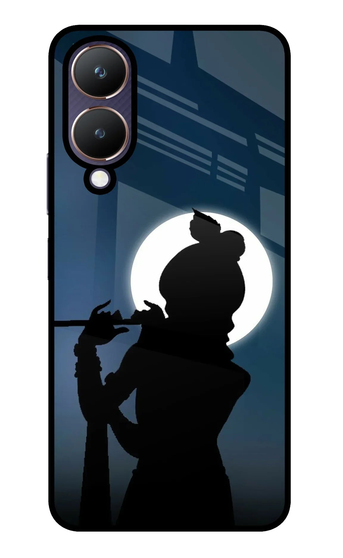 Shri Krishna Silhouette Vivo Y28 5G Glass Case