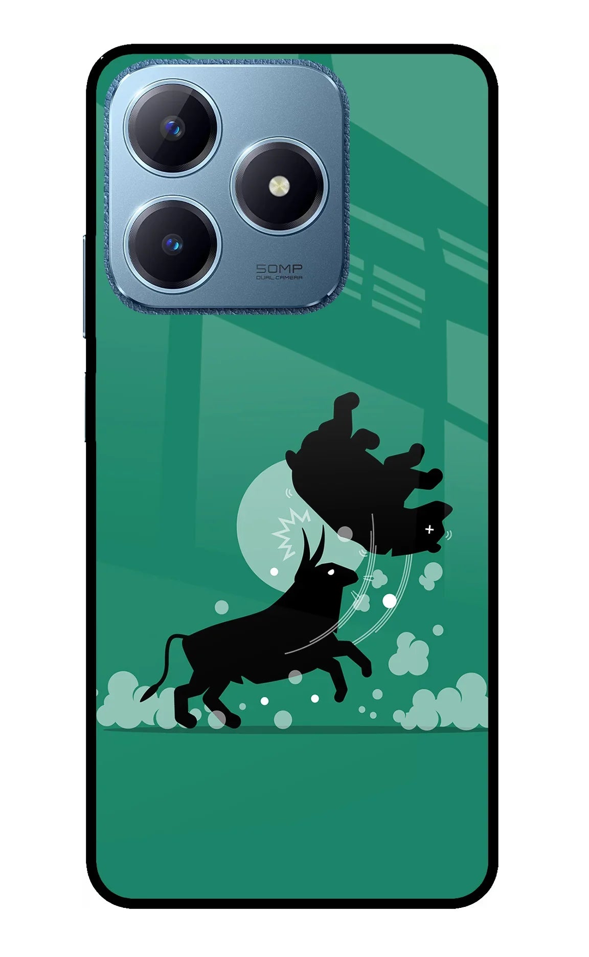 Bull Conqueror Realme C63 Glass Case