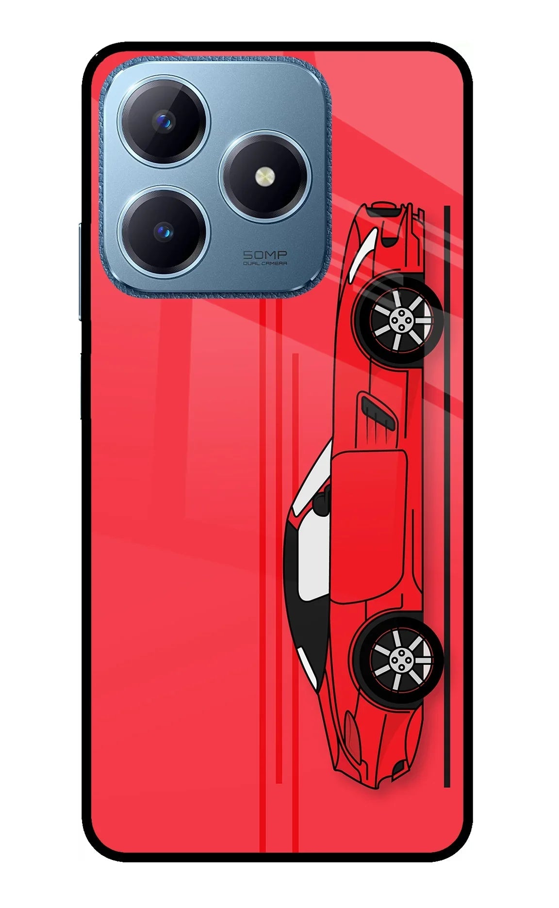 Red Velocity Realme C63 Back Cover
