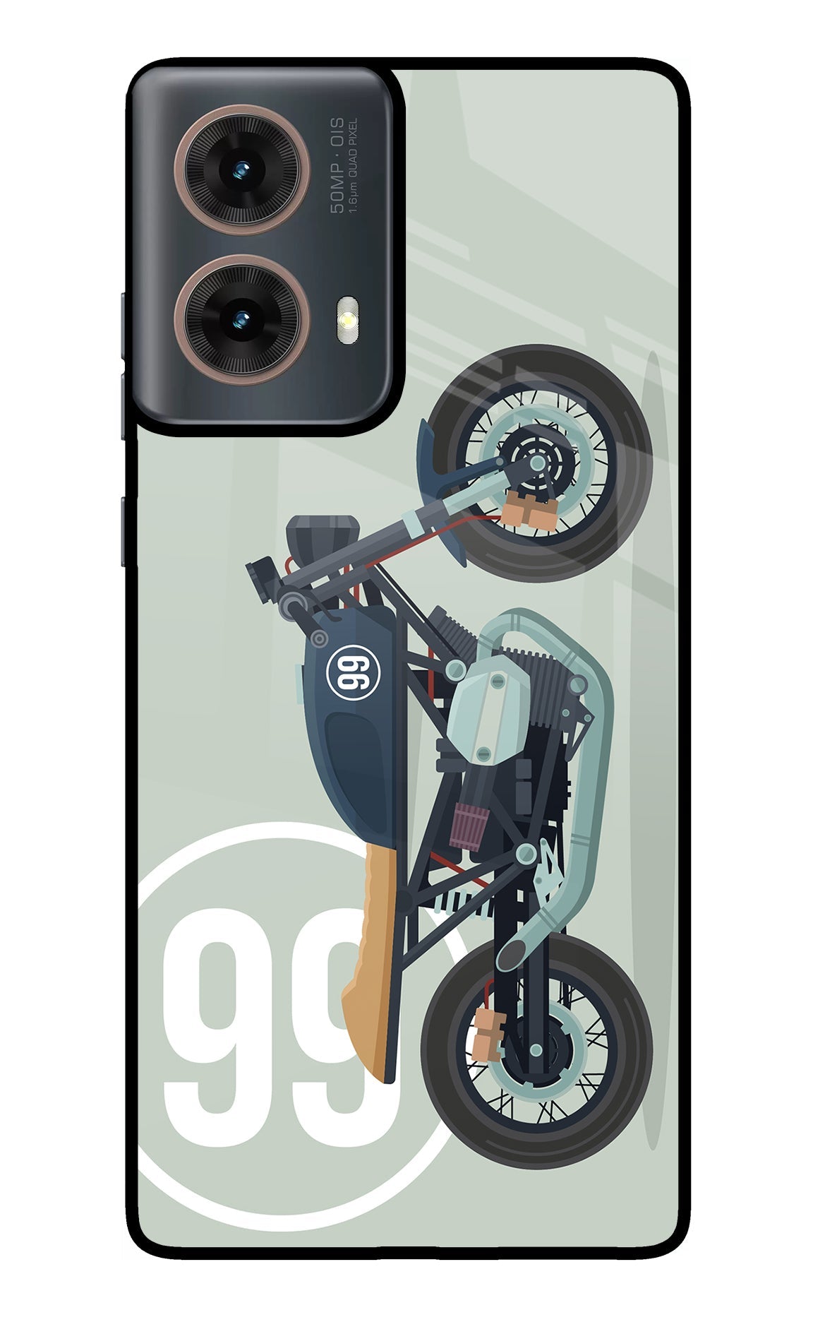 Classic Cafe Racer 99 Motorola G85 Glass Case