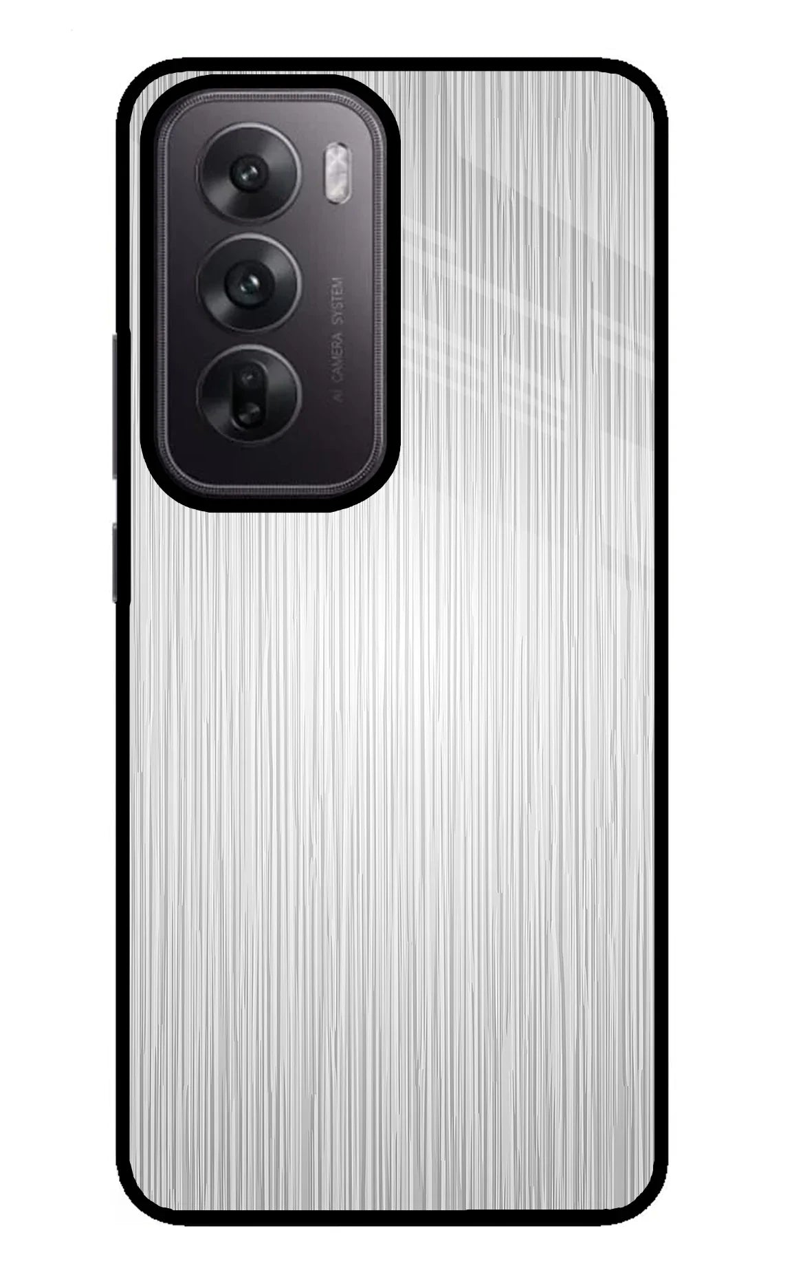 Wooden Grey Texture Oppo Reno12 5G Back Cover