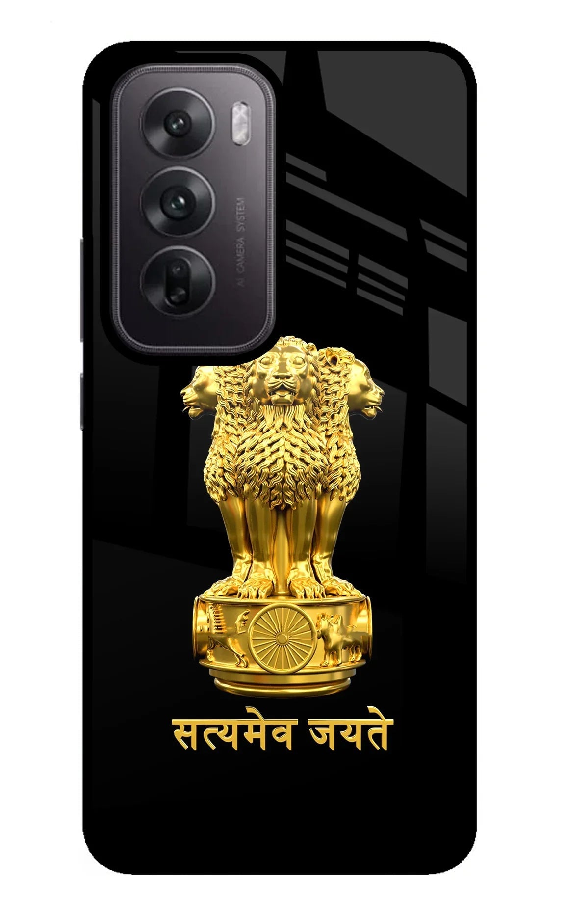 Satyamev Jayate Golden Oppo Reno12 5G Back Cover