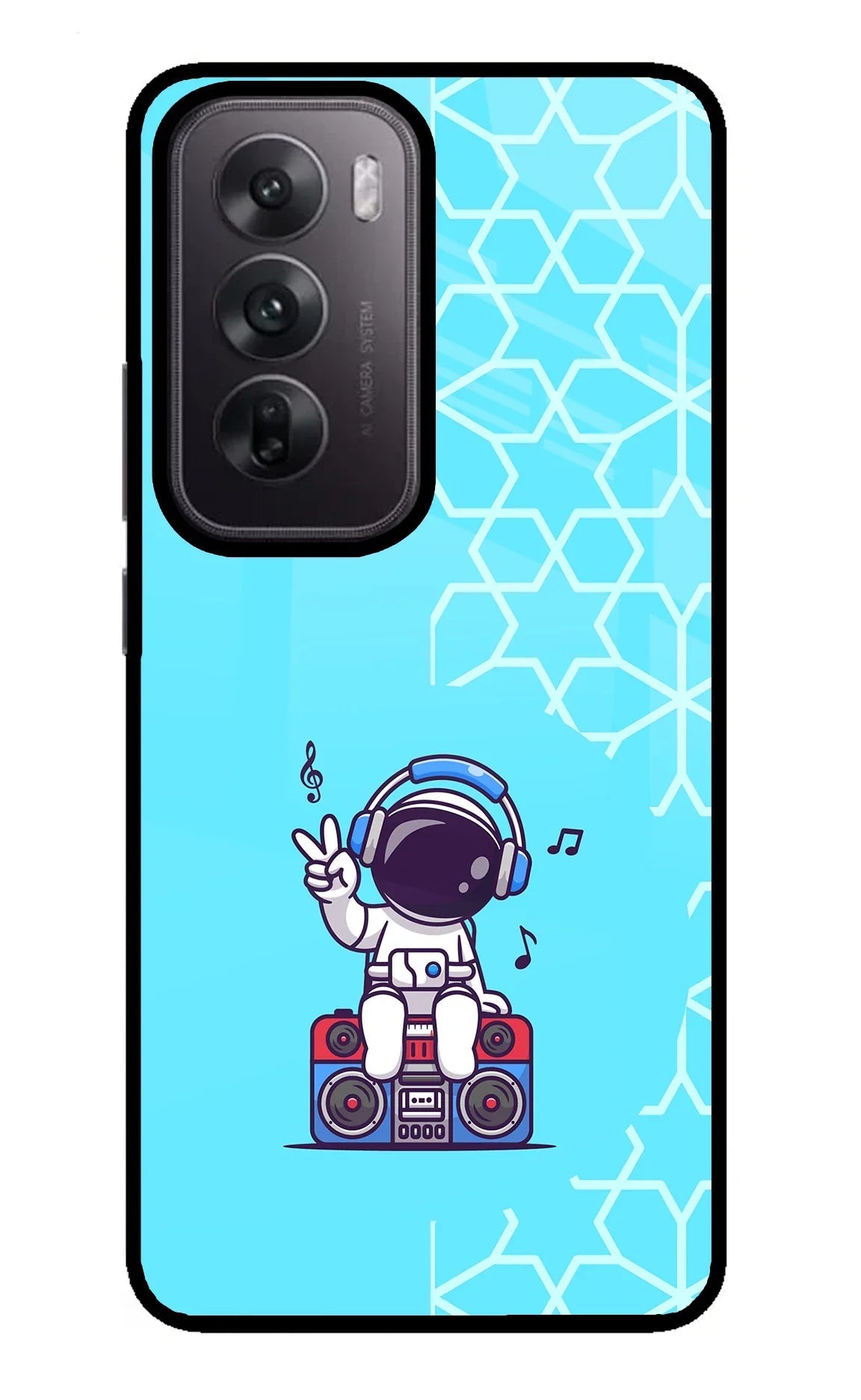 Cute Astronaut Chilling Oppo Reno12 5G Back Cover