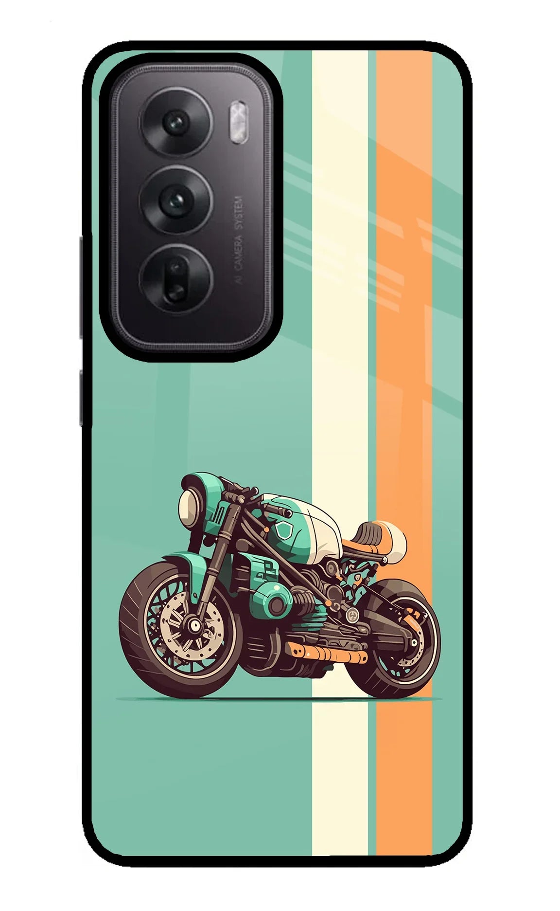 Striped Moto Drift Oppo Reno12 5G Back Cover