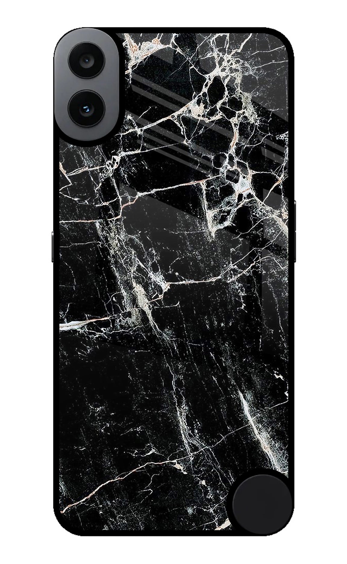 Black Marble Texture CMF by Nothing Phone 1 Glass Case