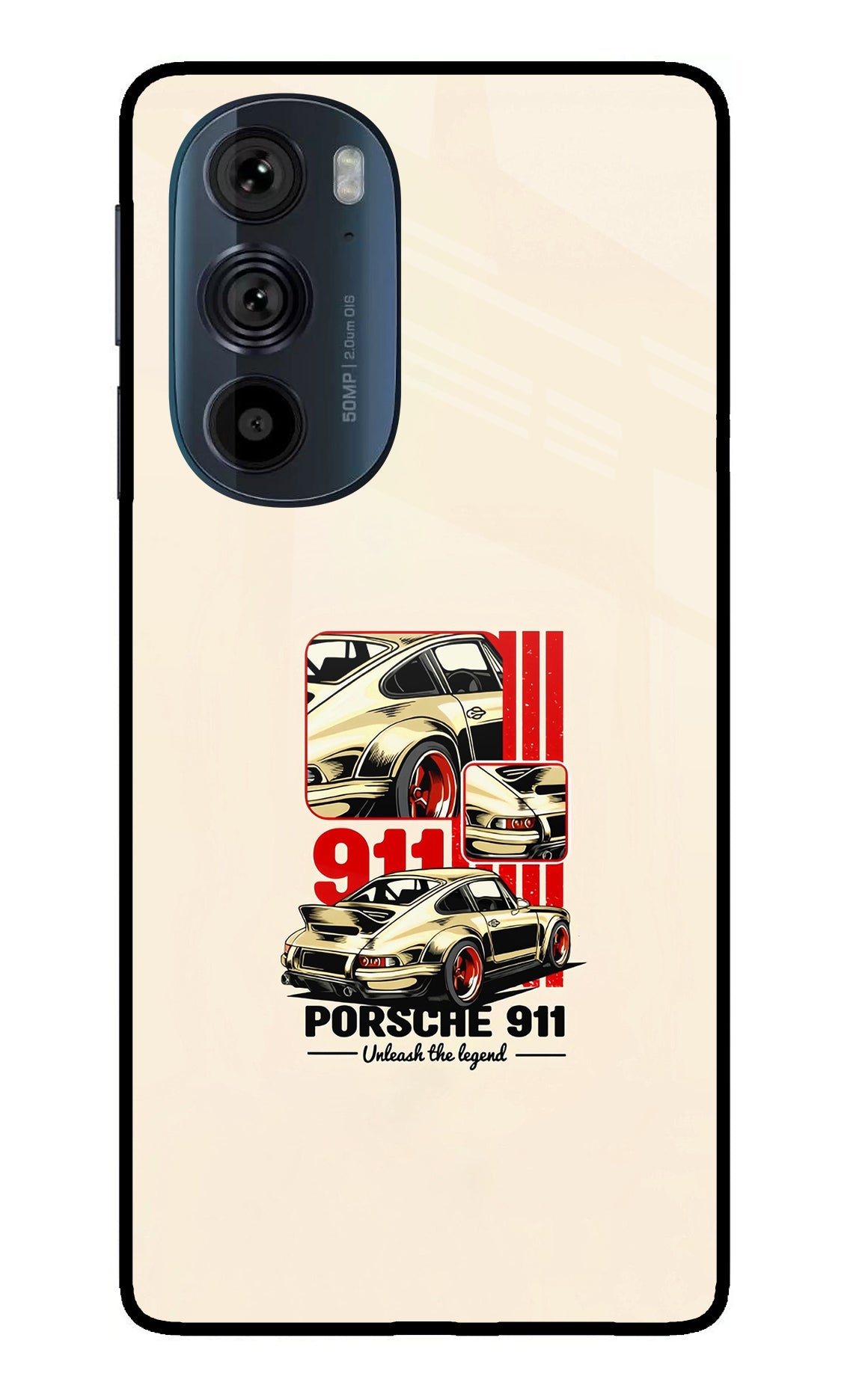 Classic Porsche 911 Moto Edge 30 Pro Back Cover