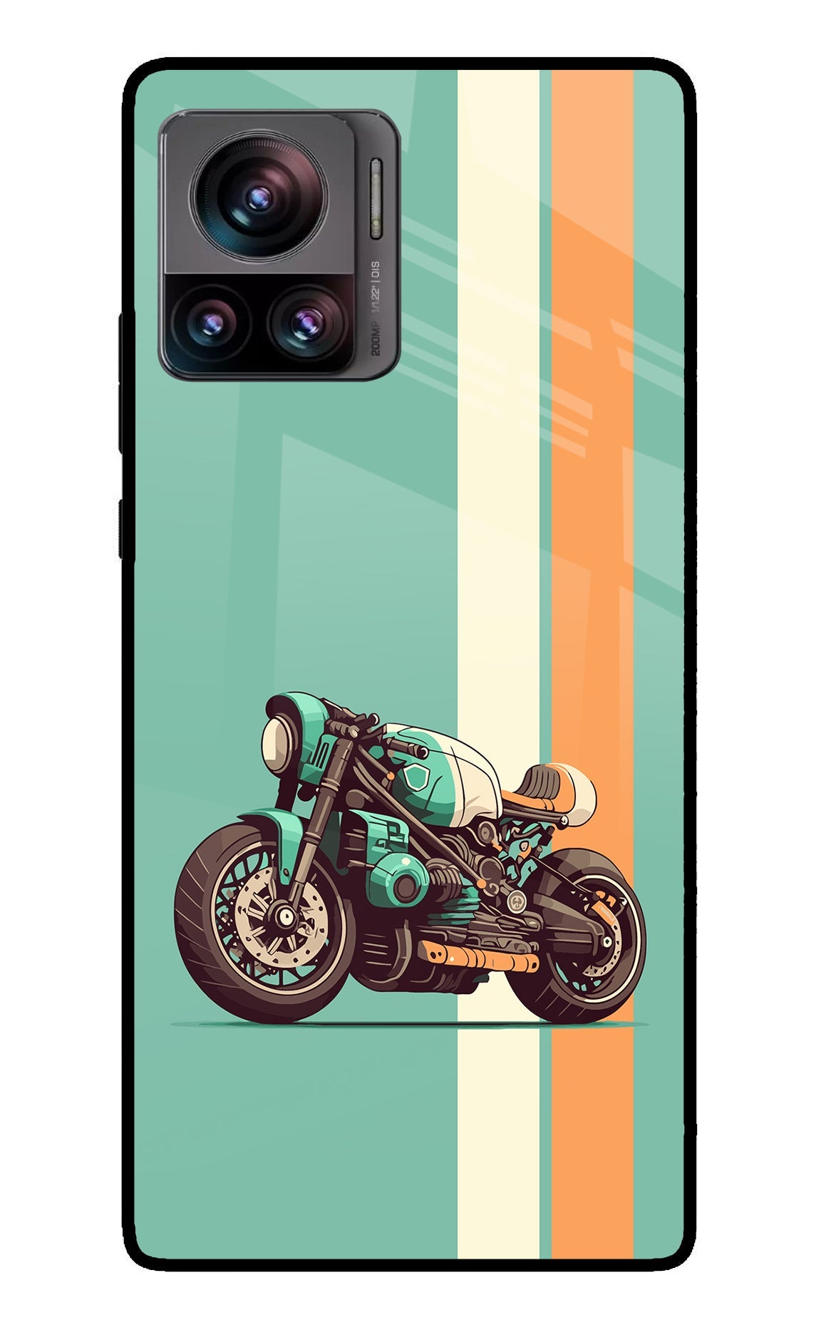 Striped Moto Drift Moto Edge 30 Ultra Back Cover