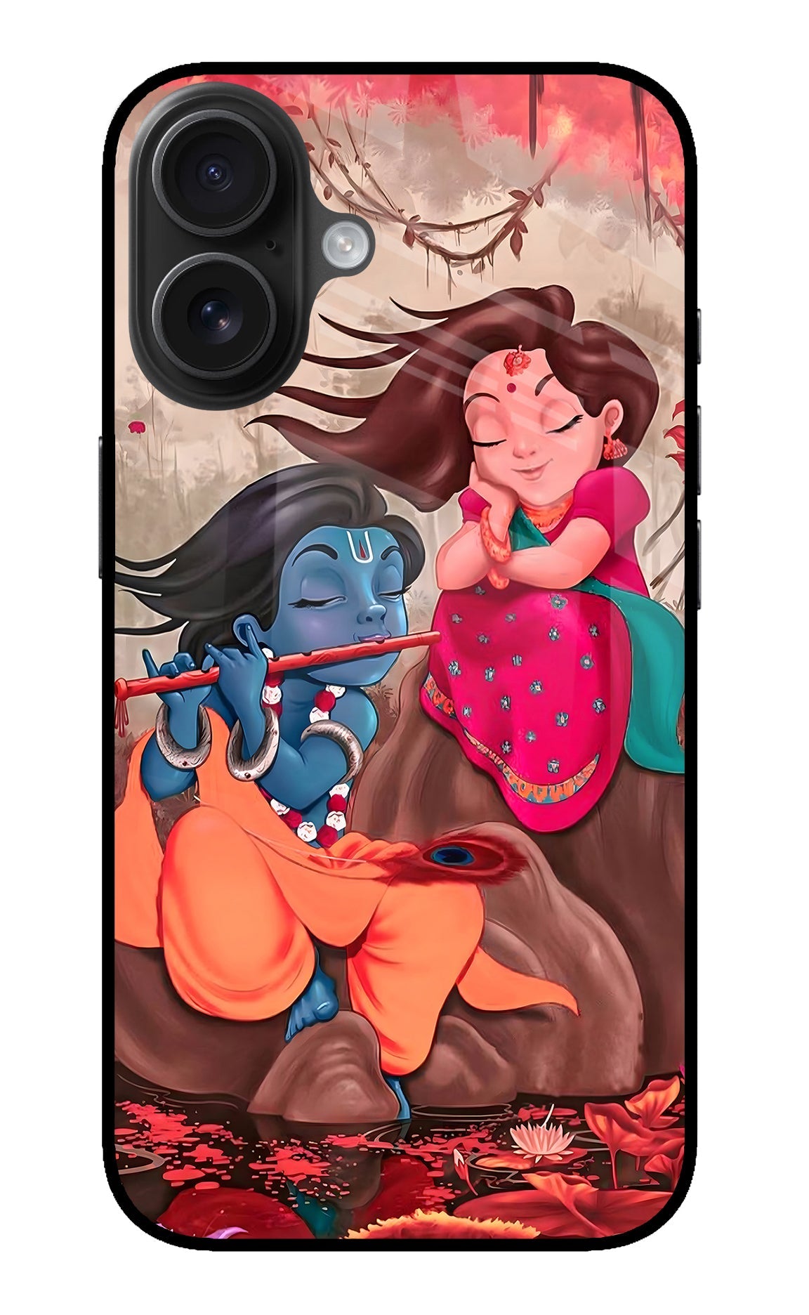 Radhe Krishna iPhone 16 Back Cover