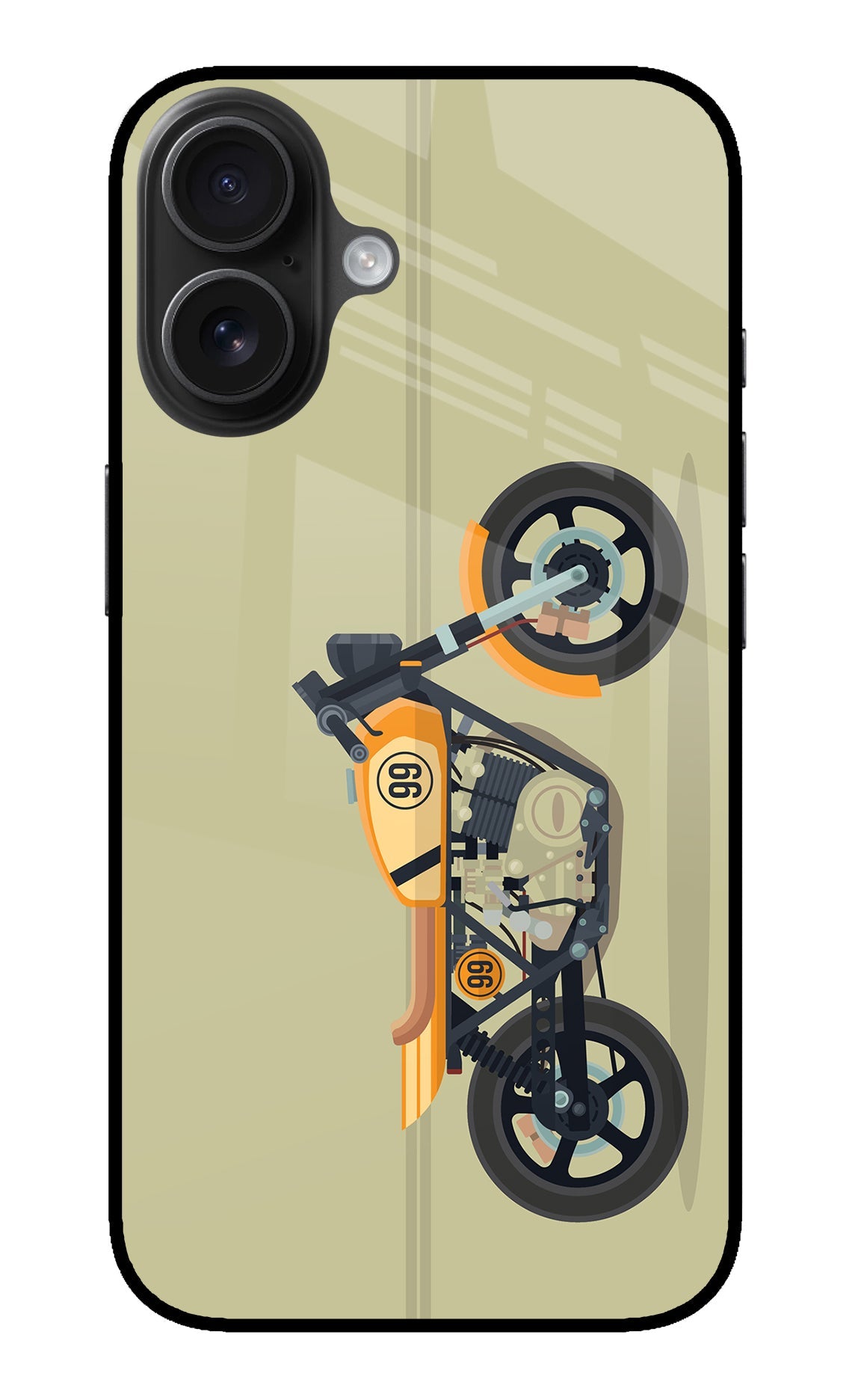 Vertical Speedster iPhone 16 Plus Back Cover