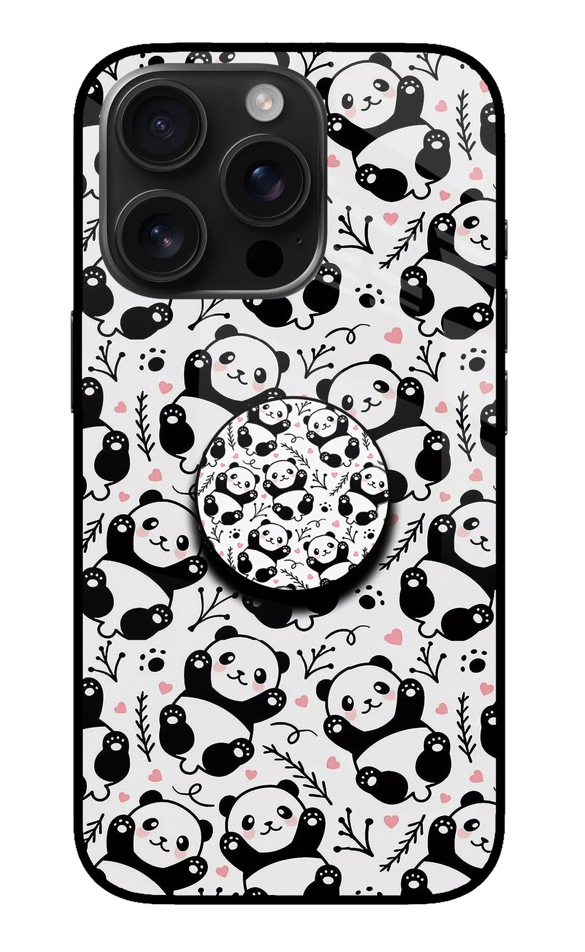 Cute Panda iPhone 16 Pro Max Pop Case