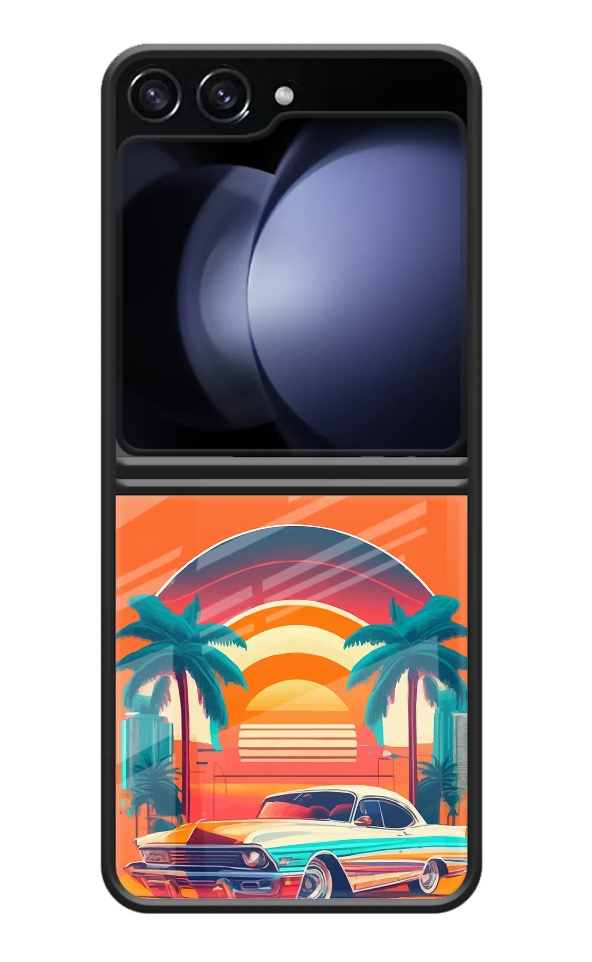 Palm Drive 80s Samsung Galaxy Z Flip5 Back Cover
