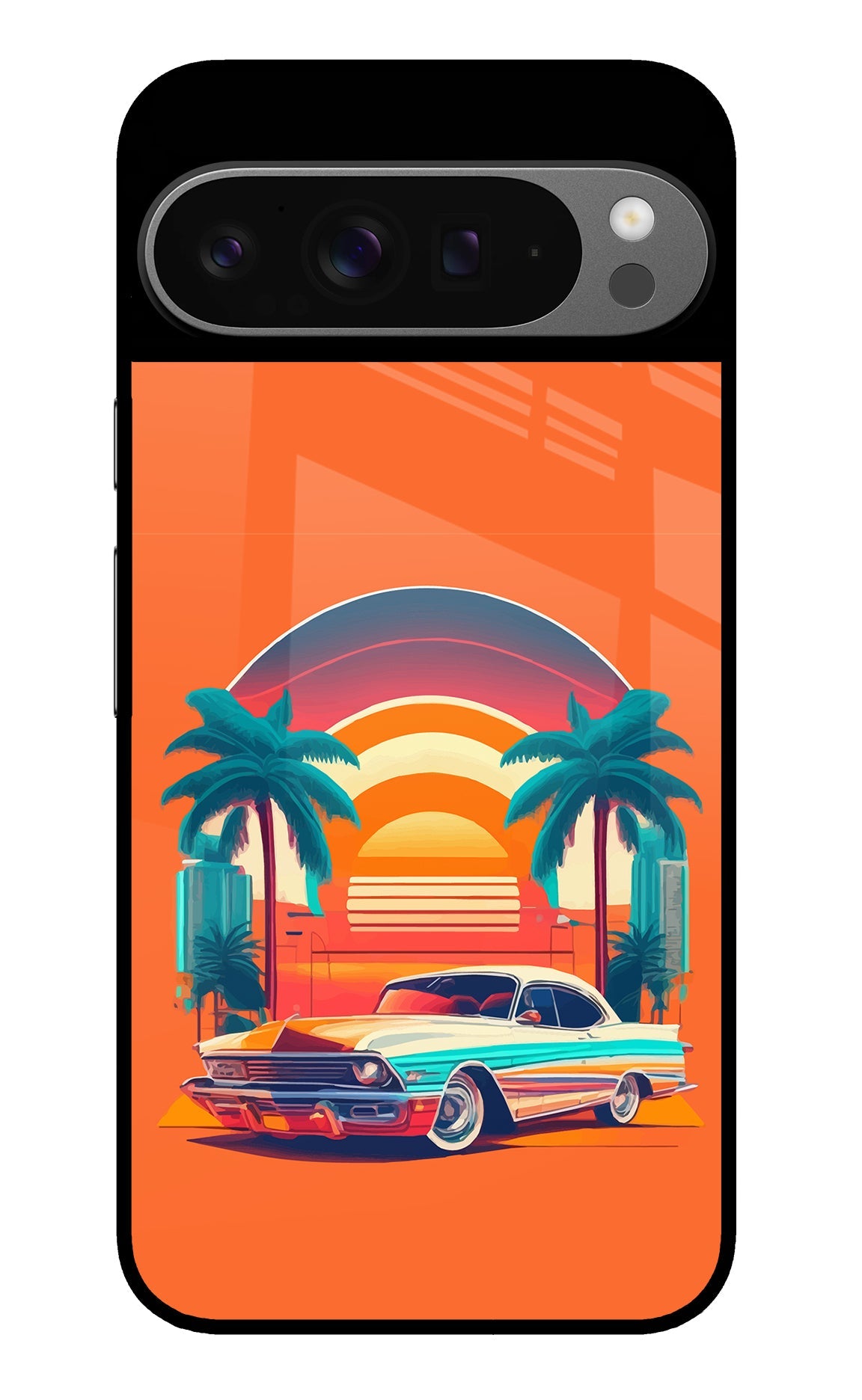 Palm Drive 80s Google Pixel 9 Pro XL Back Cover
