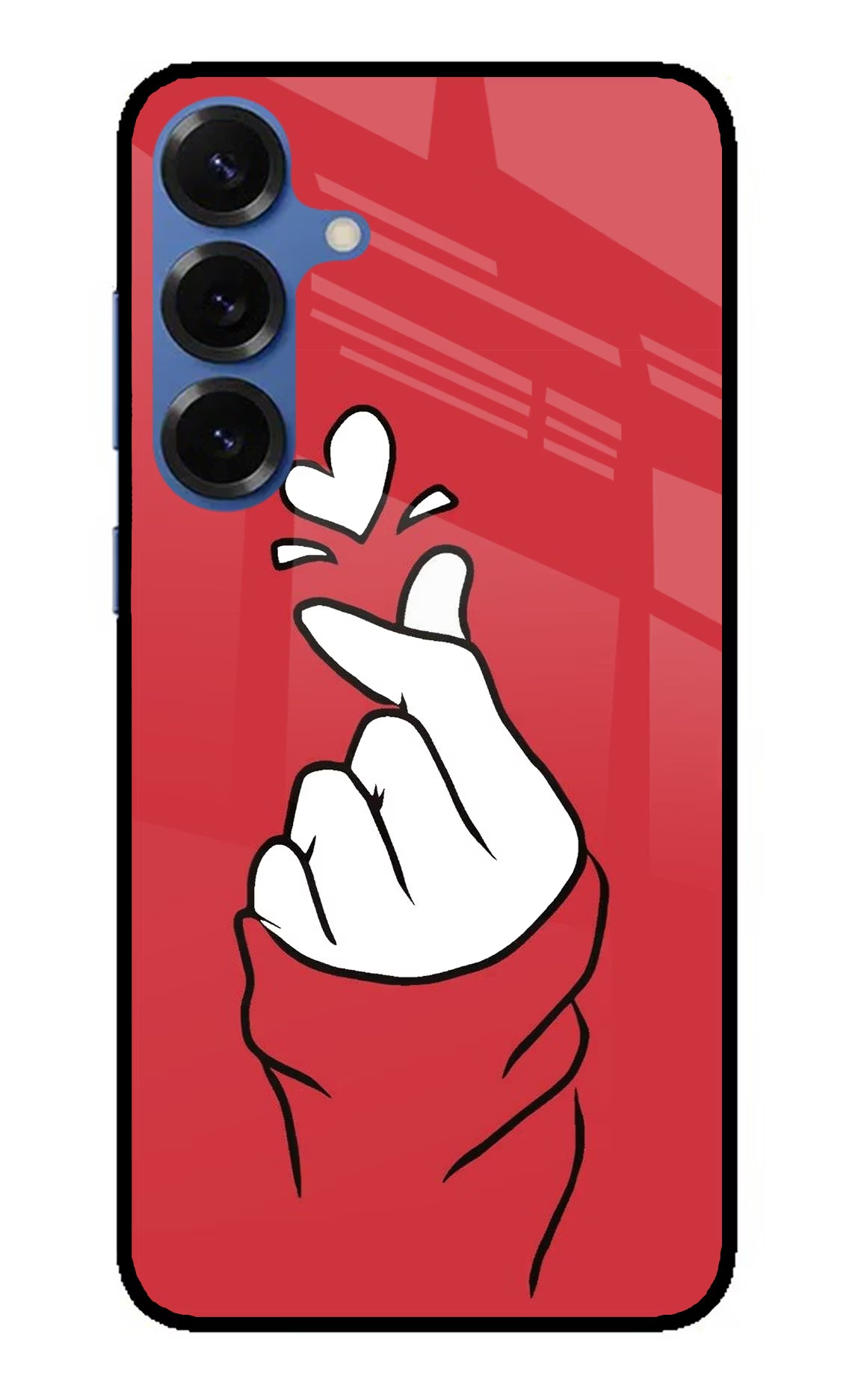 Korean Love Sign Samsung S25 Plus Glass Case