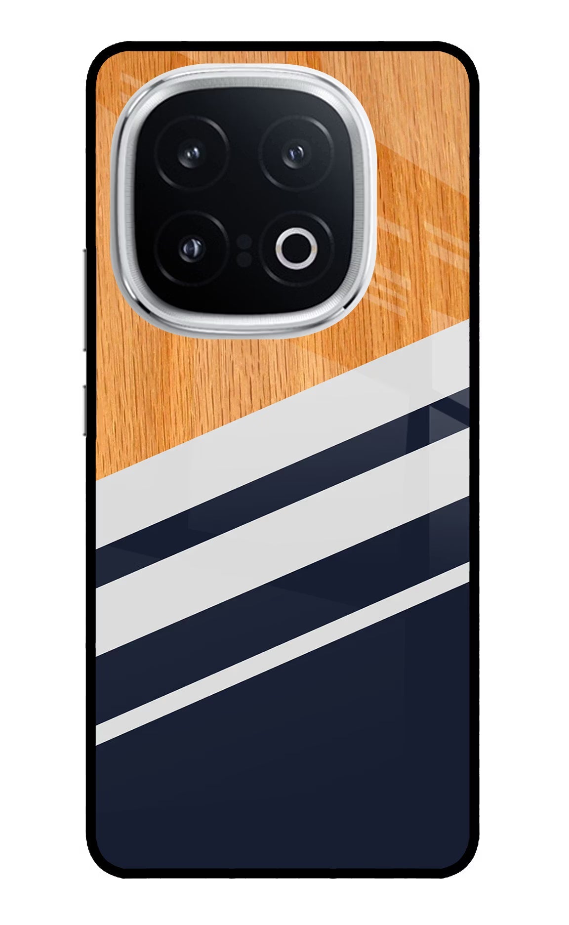 Blue and white wooden iQOO 13 5G Back Cover