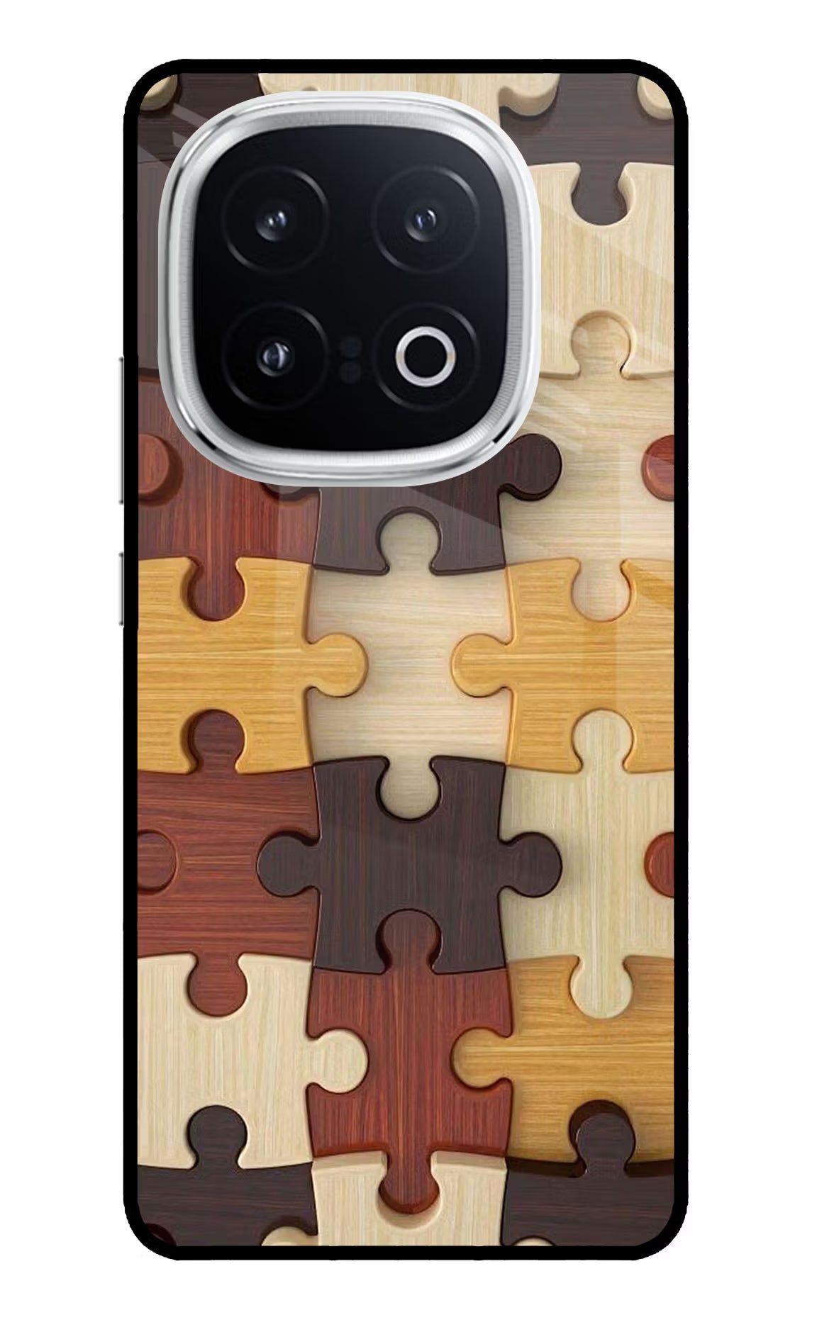 Wooden Puzzle iQOO 13 5G Glass Case