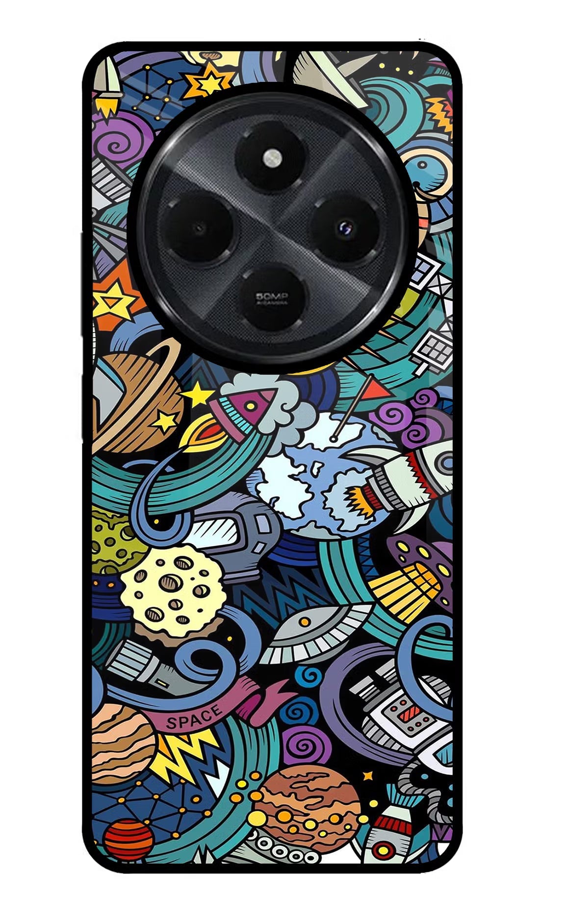 Space Abstract Redmi 14C 5G Glass Case