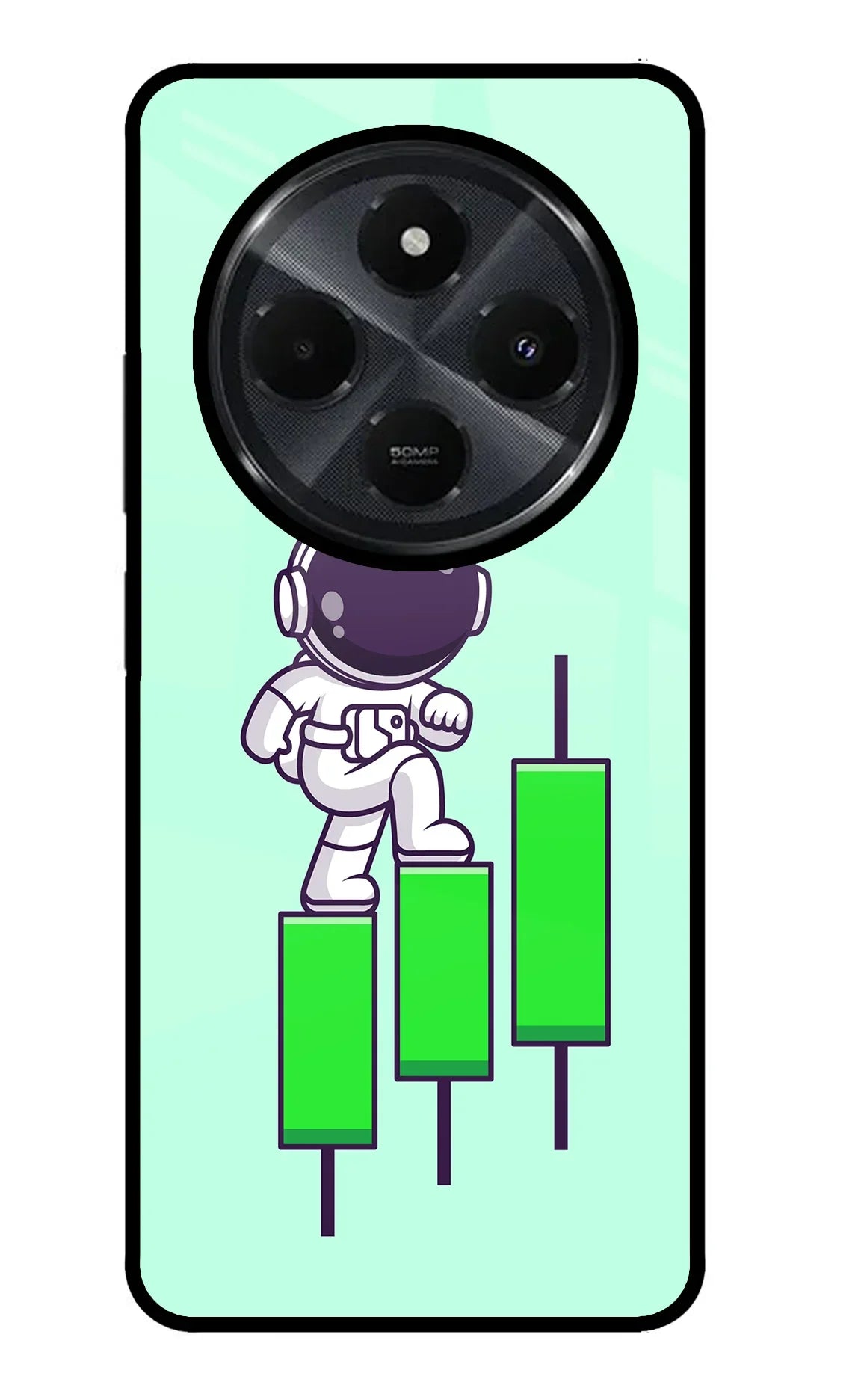 Astronaut Trader Redmi 14C 5G Glass Case