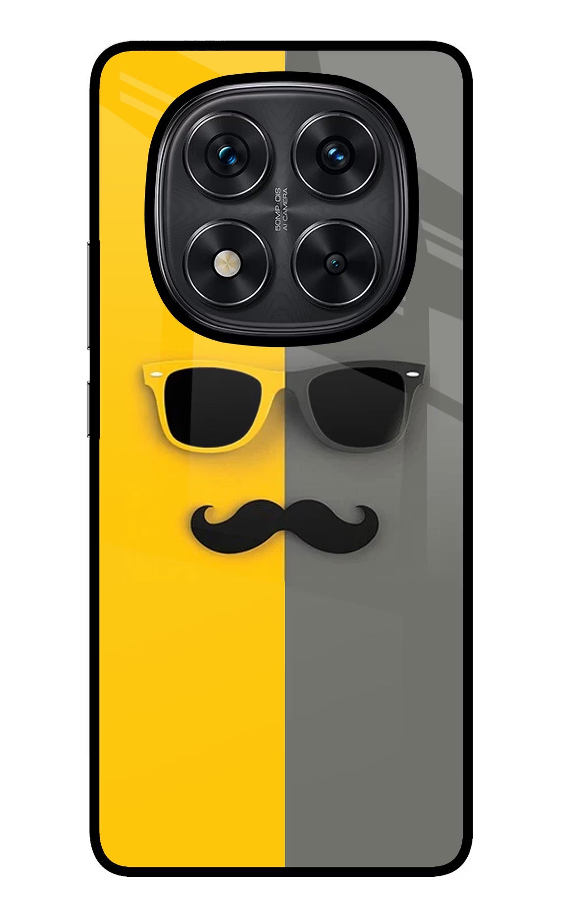 Sunglasses with Mustache Redmi Note 14 Pro 5G Back Cover