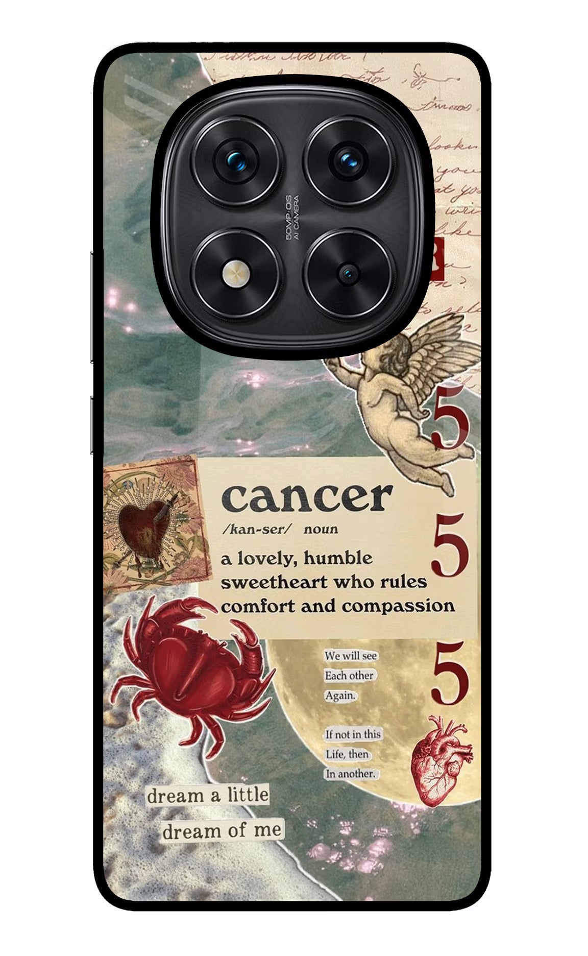 Cancer Zodiac Redmi Note 14 Pro 5G Glass Case