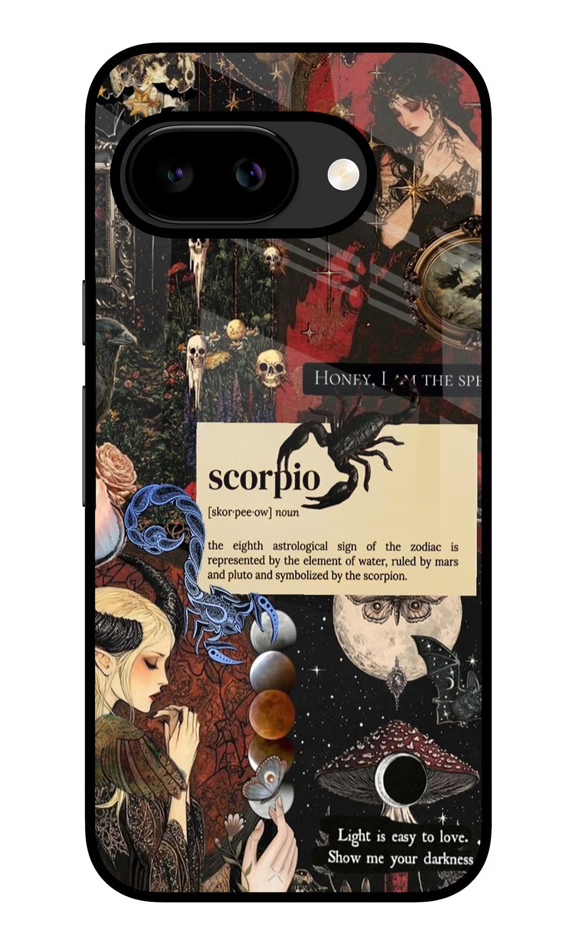 Scorpio Zodiac Google Pixel 9a Back Cover Glass Case - Hello Swanky
