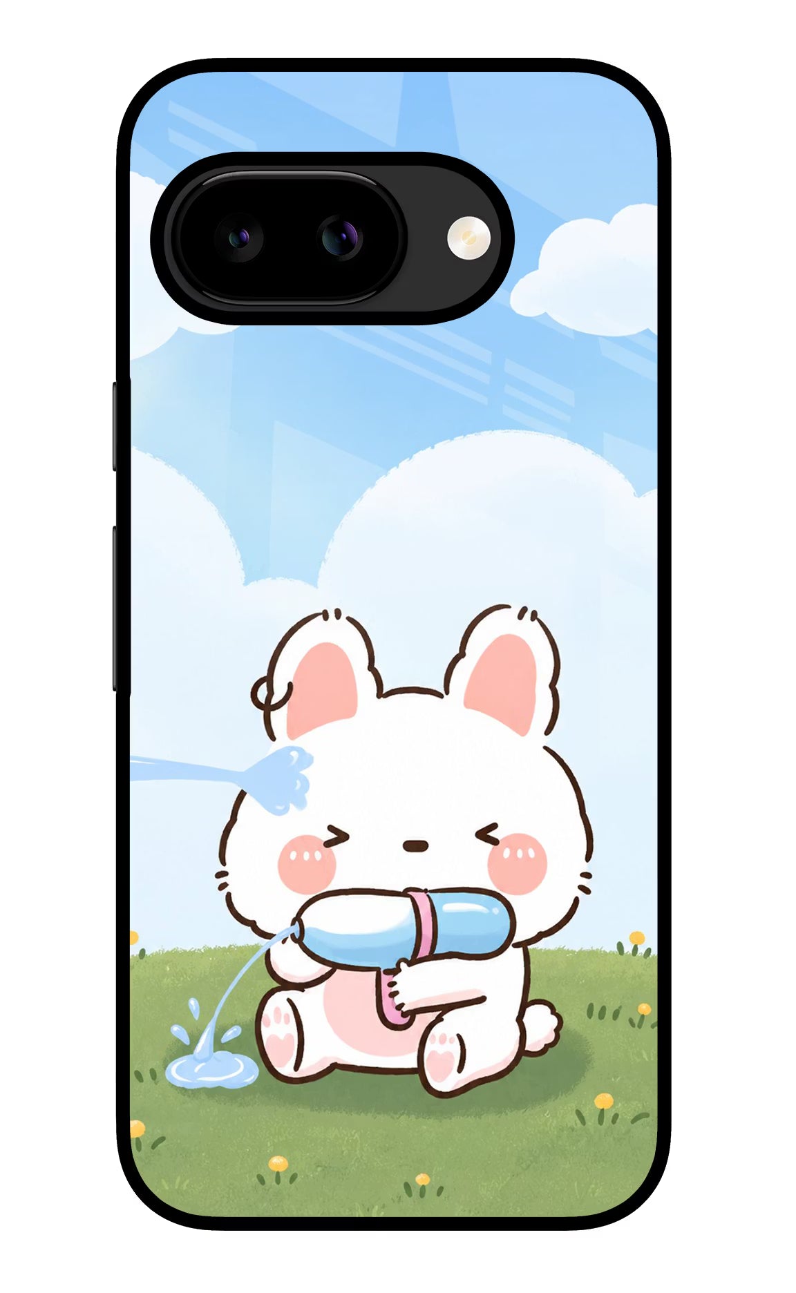 Bunny Treat Google Pixel 9a Back Cover Glass Case - Hello Swanky